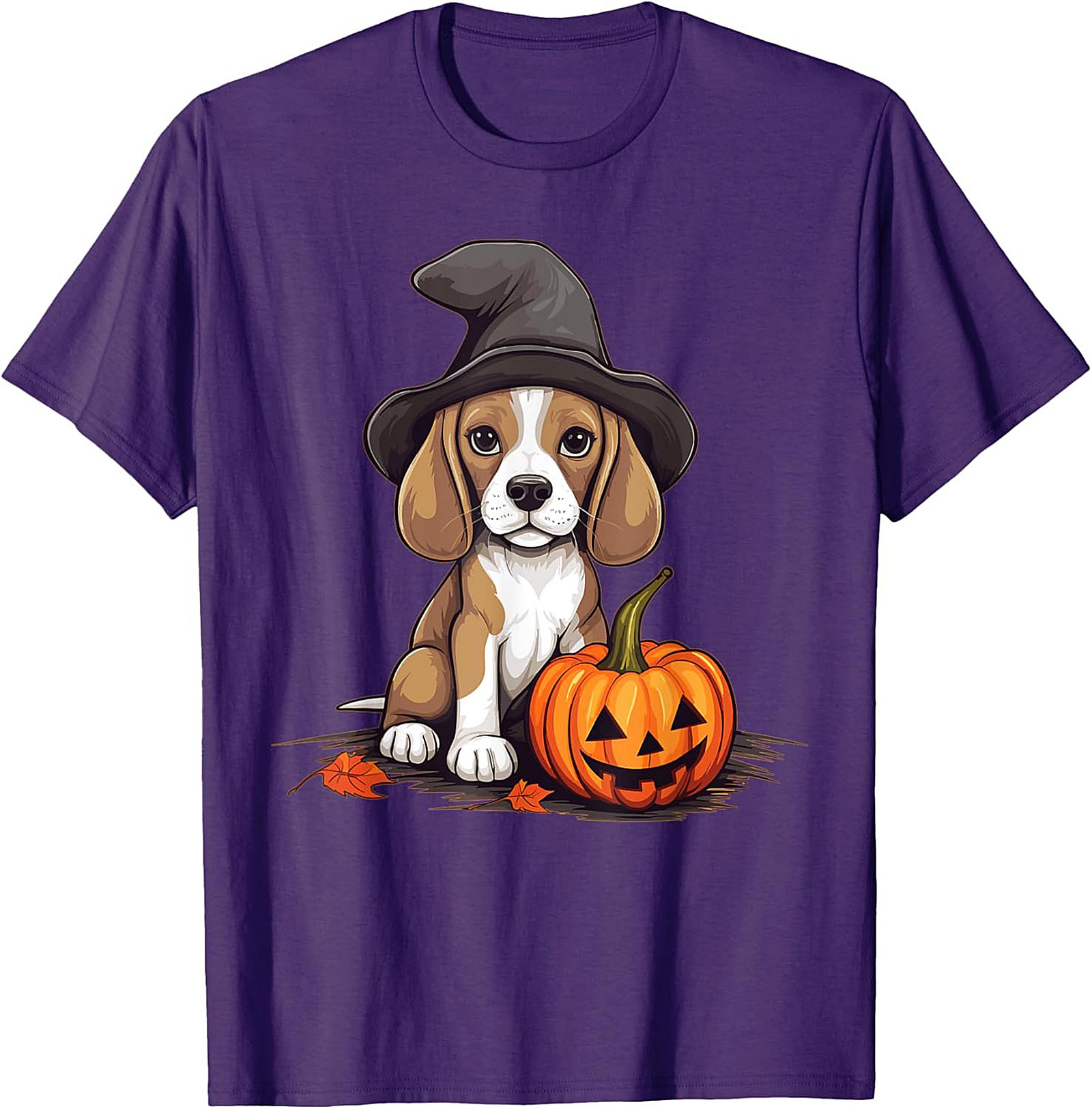 Cute Beagle Puppy Witch Halloween T-Shirt | Funny Dog Graphic Tee