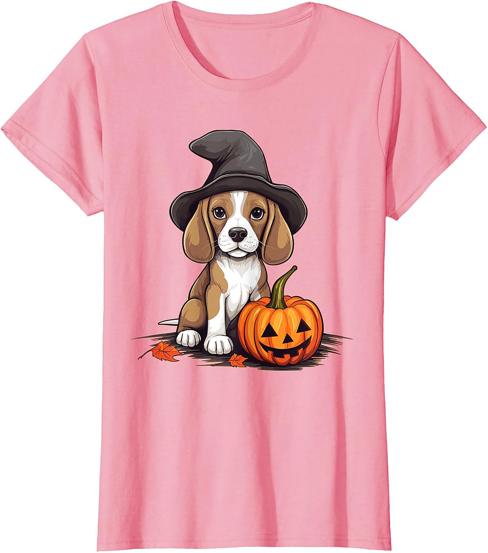 Cute Beagle Puppy Witch Halloween T-Shirt | Funny Dog Graphic Tee