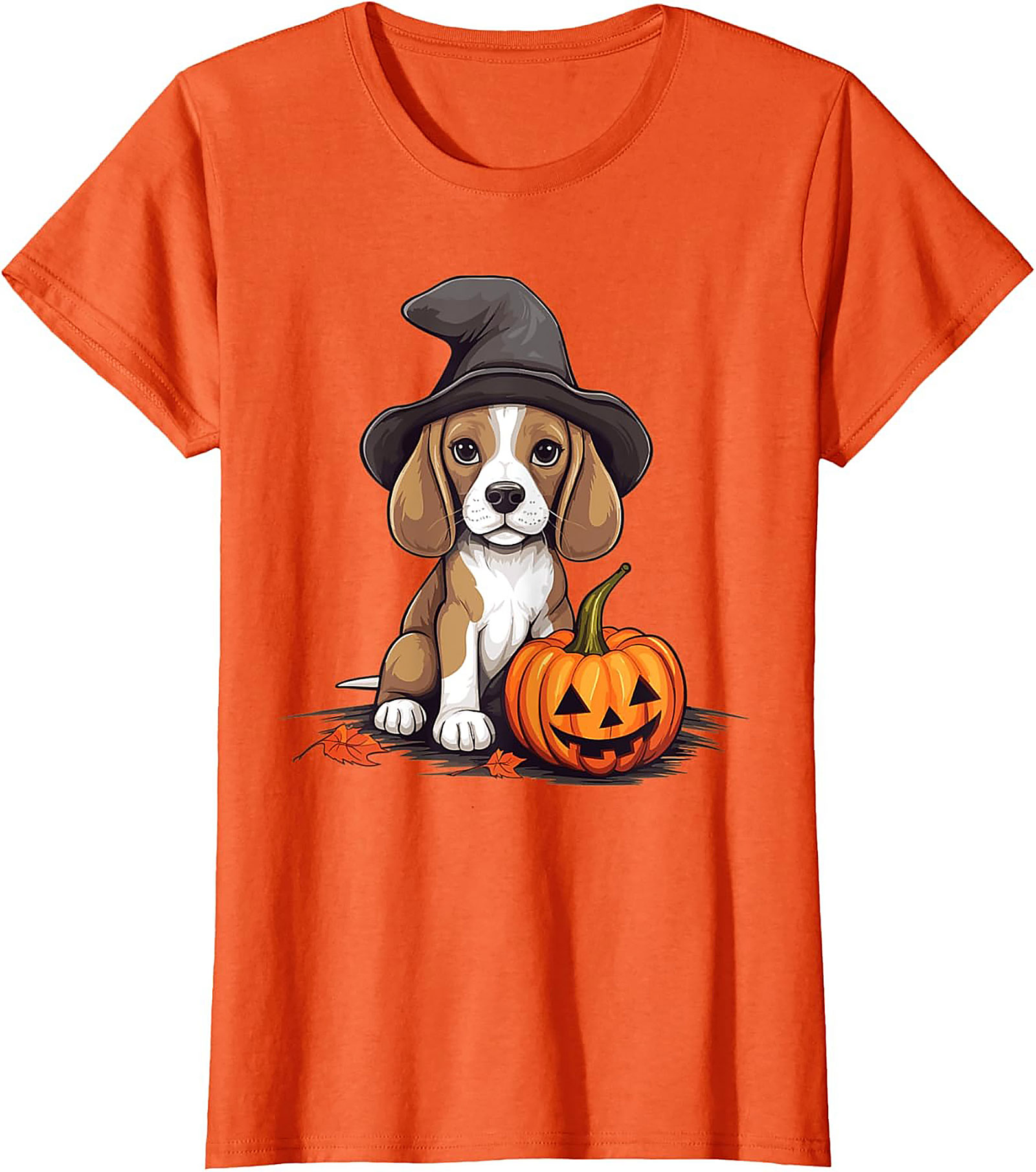 Cute Beagle Puppy Witch Halloween T-Shirt | Funny Dog Graphic Tee