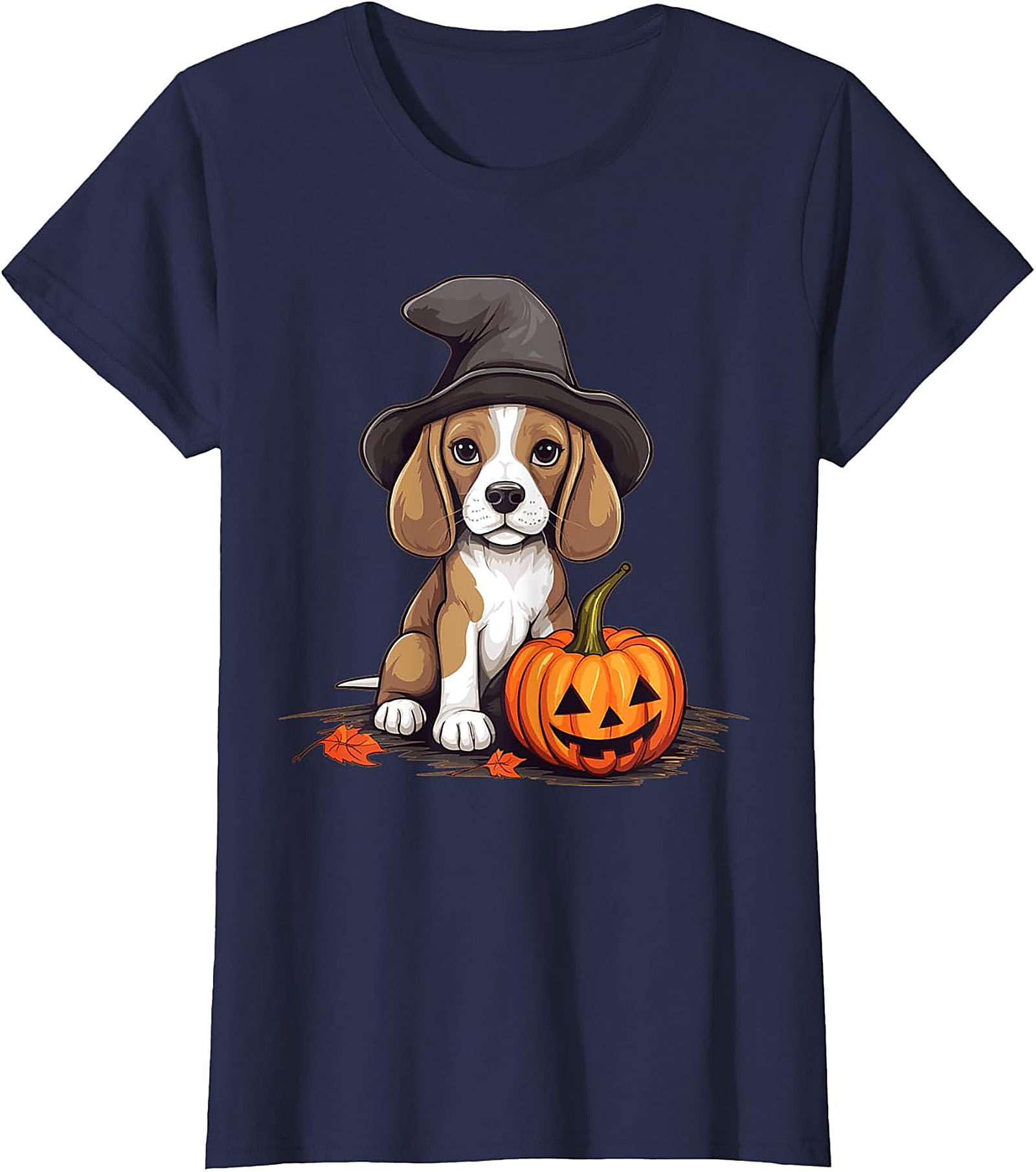 Cute Beagle Puppy Witch Halloween T-Shirt | Funny Dog Graphic Tee