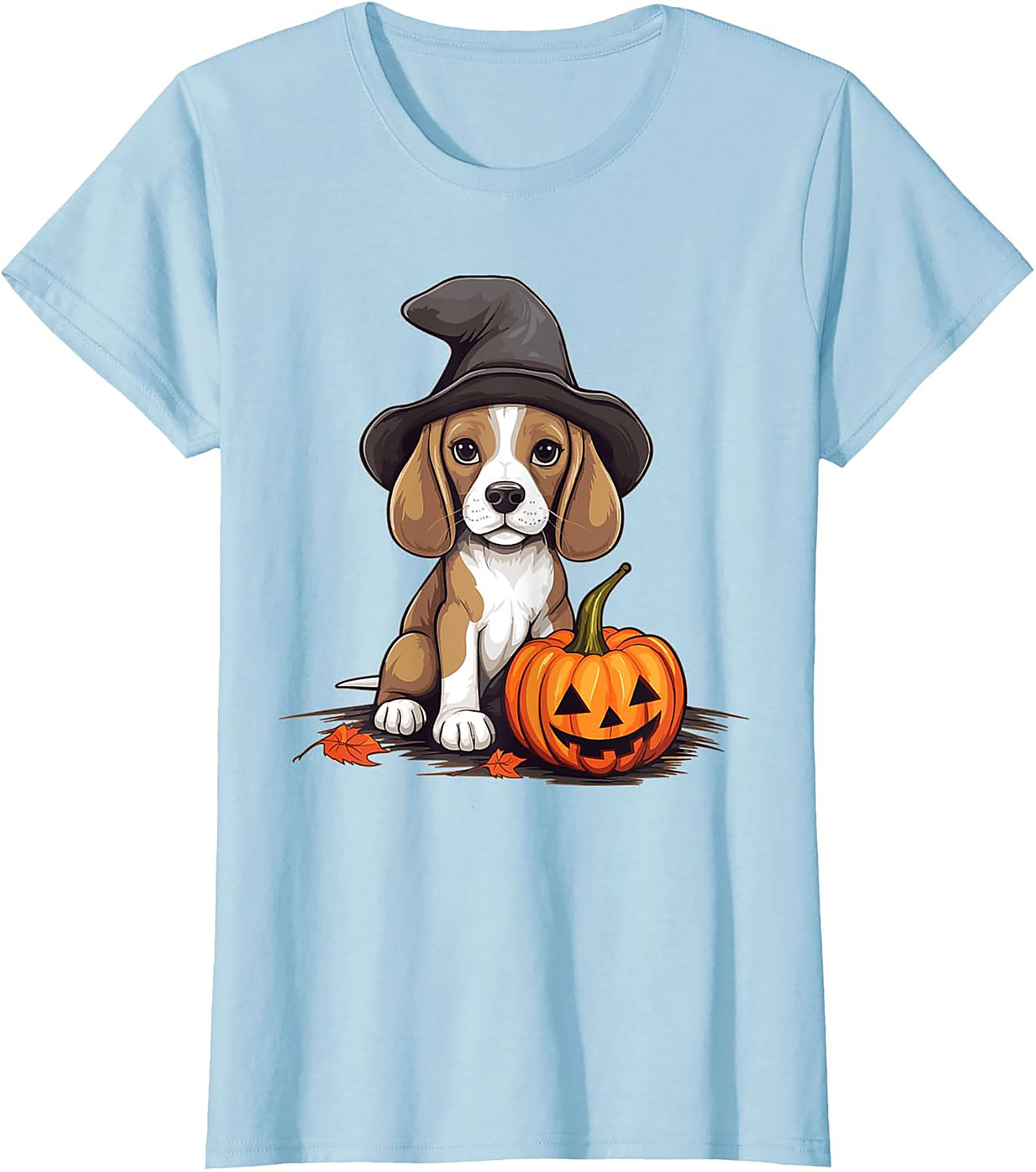 Cute Beagle Puppy Witch Halloween T-Shirt | Funny Dog Graphic Tee