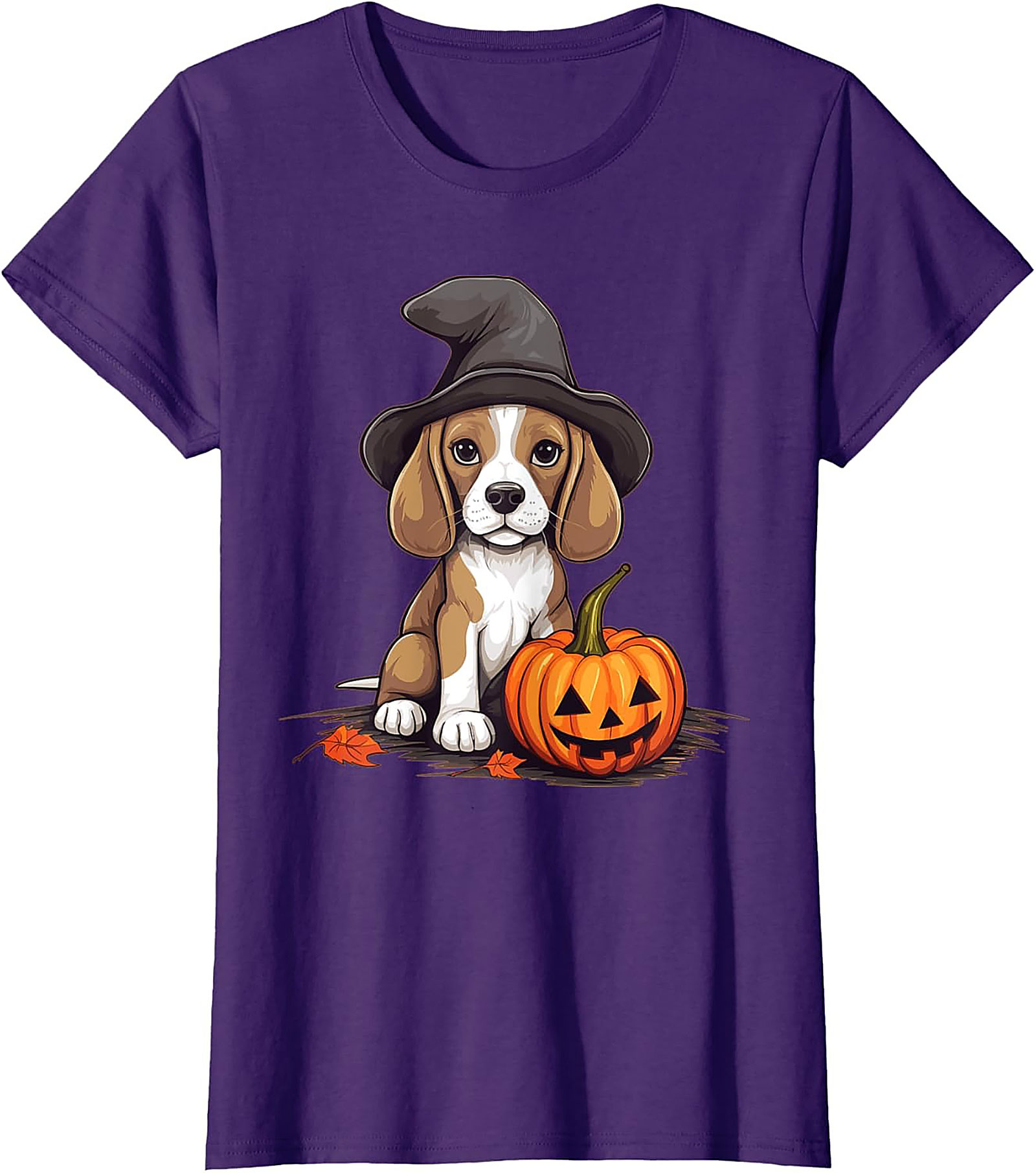 Cute Beagle Puppy Witch Halloween T-Shirt | Funny Dog Graphic Tee