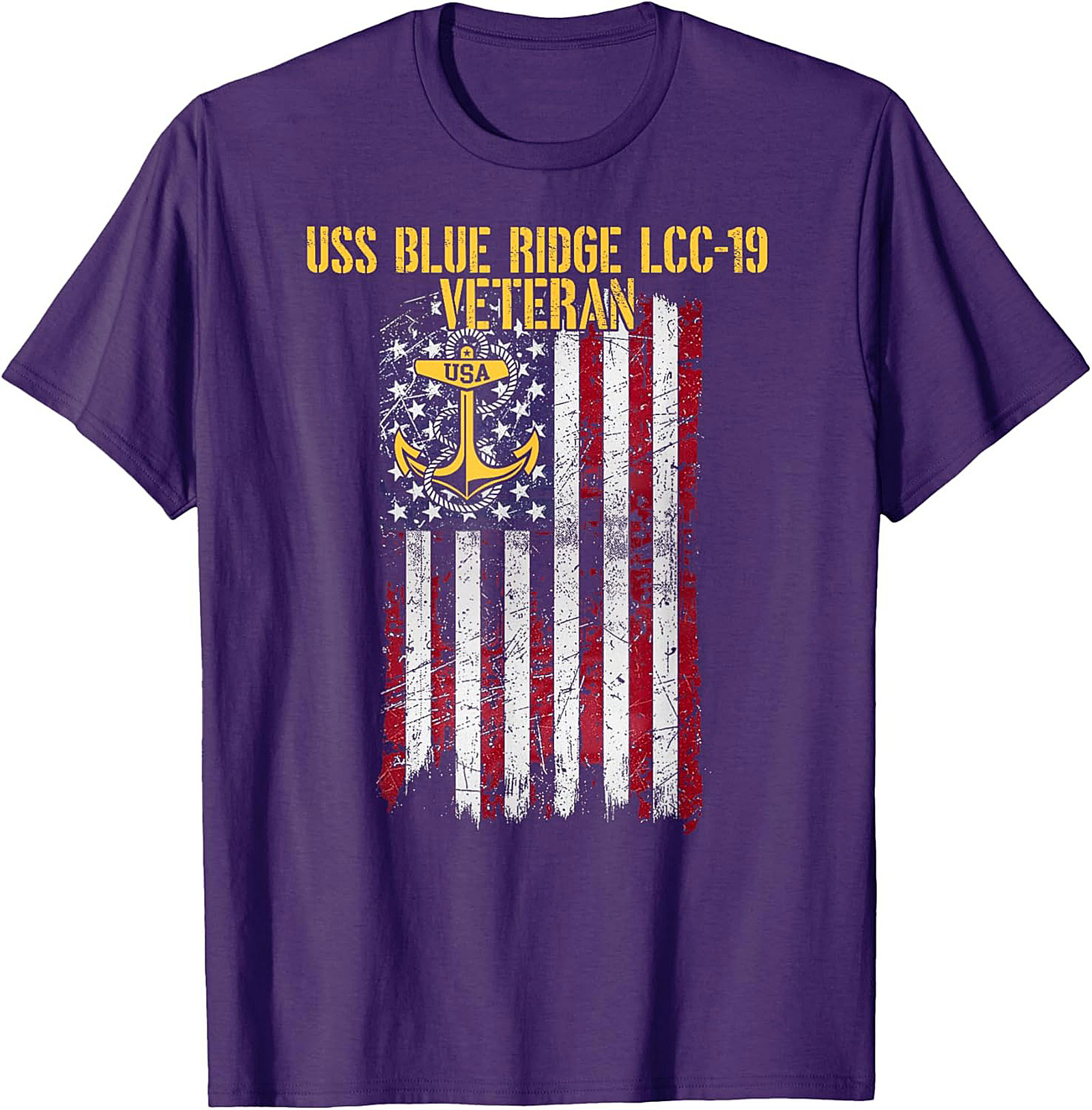 USS Blue Ridge Veteran T-Shirt | Navy LCC-19 Graphic Tee
