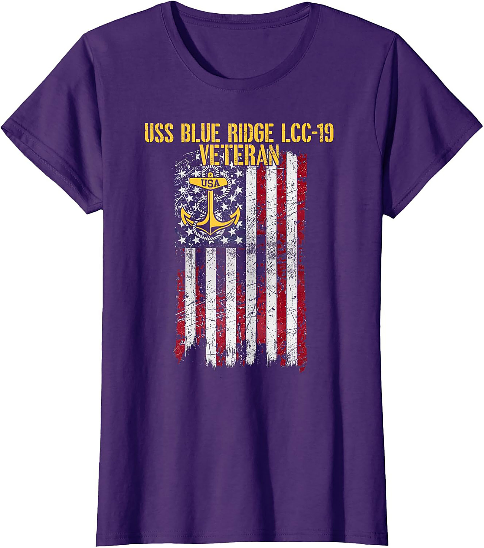 USS Blue Ridge Veteran T-Shirt | Navy LCC-19 Graphic Tee