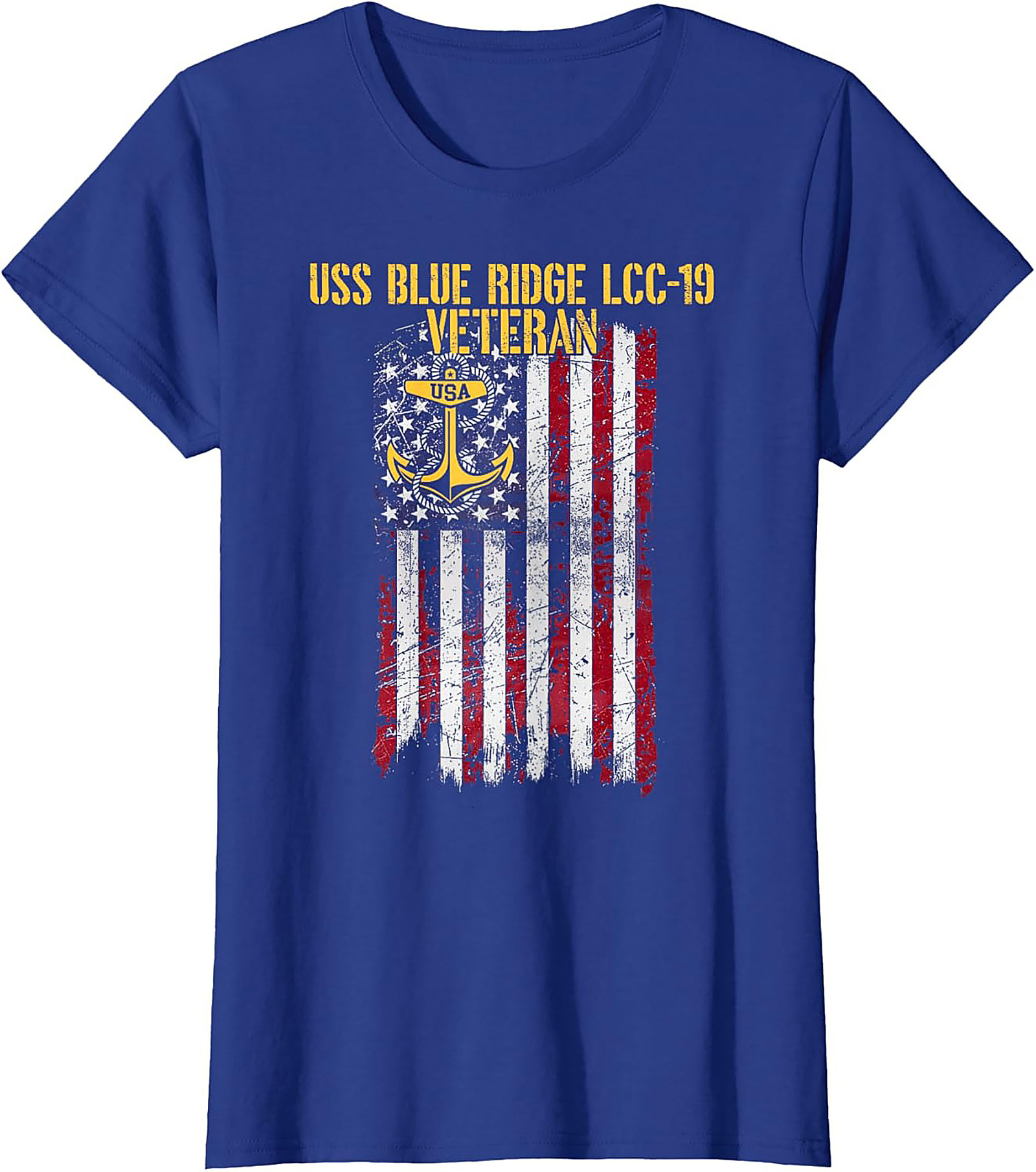 USS Blue Ridge Veteran T-Shirt | Navy LCC-19 Graphic Tee