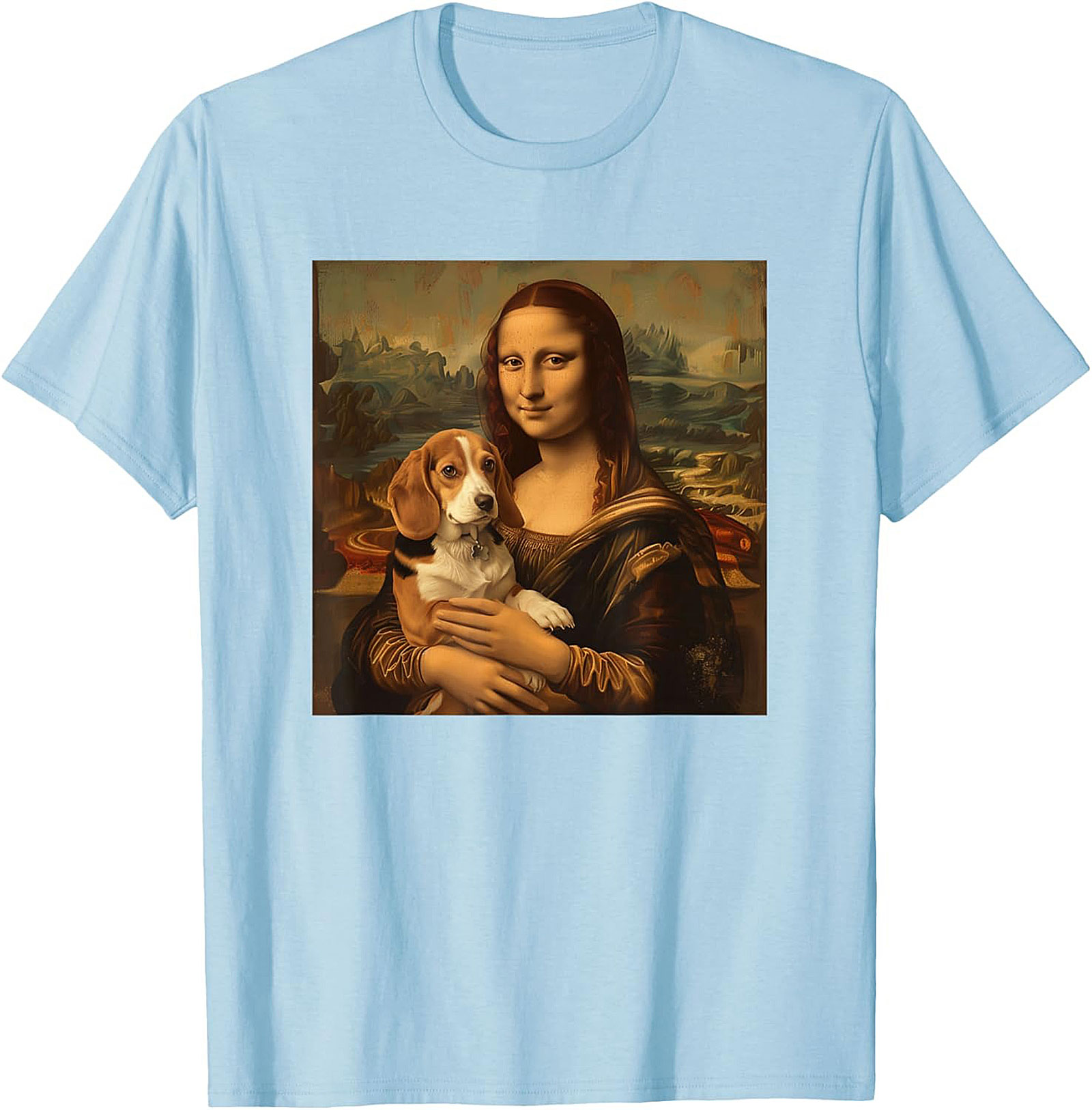 The Mona Beagle T-Shirt: Funny Dog Art Graphic Tee