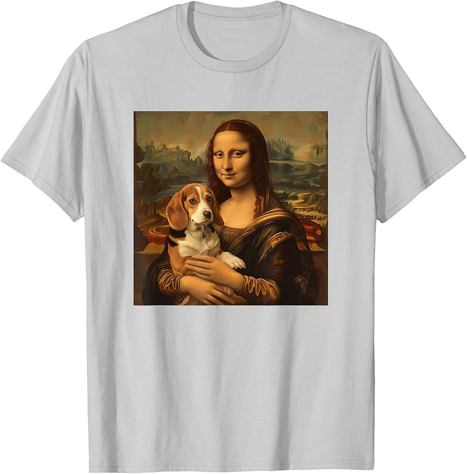 The Mona Beagle T-Shirt: Funny Dog Art Graphic Tee