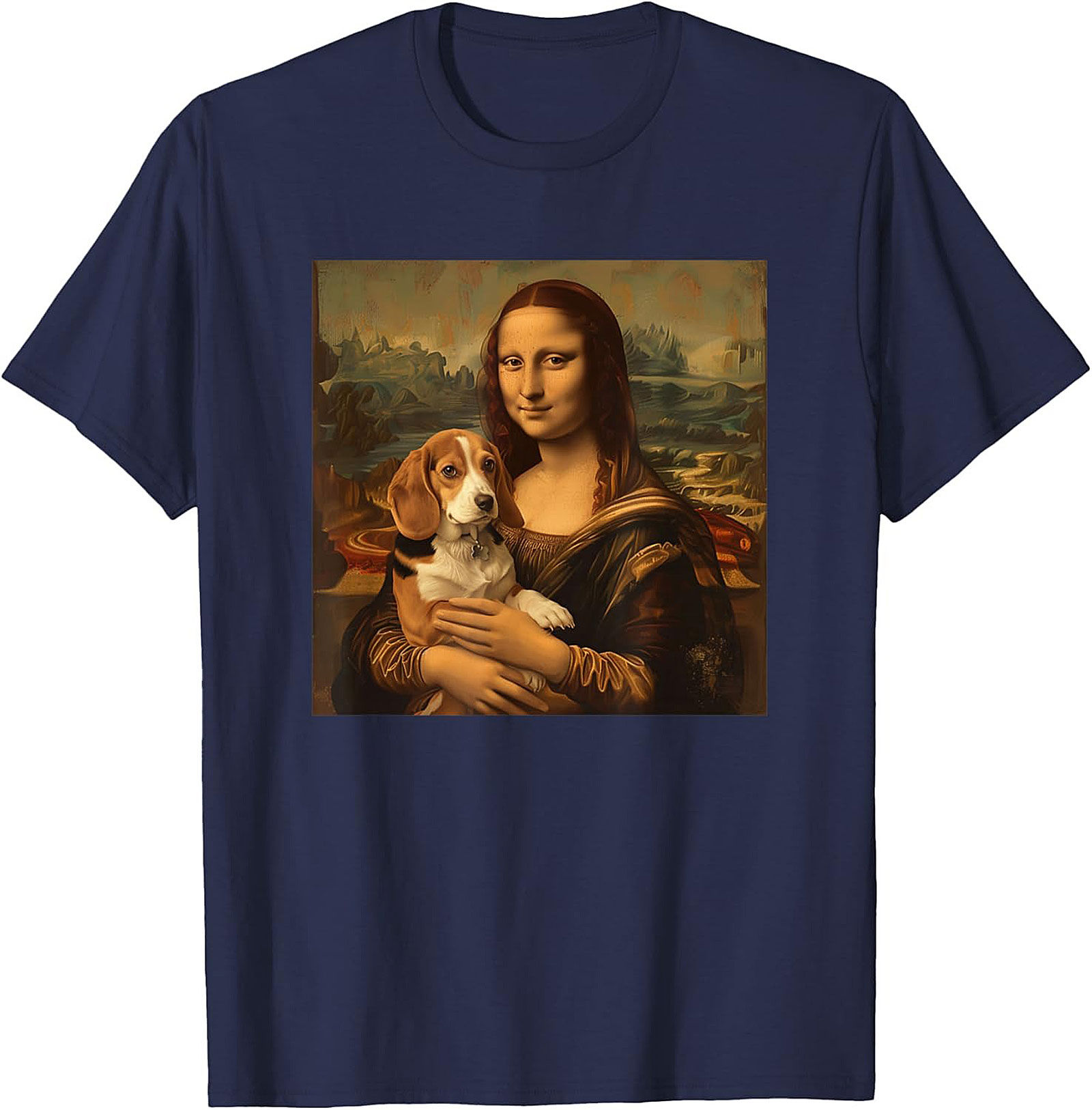 The Mona Beagle T-Shirt: Funny Dog Art Graphic Tee