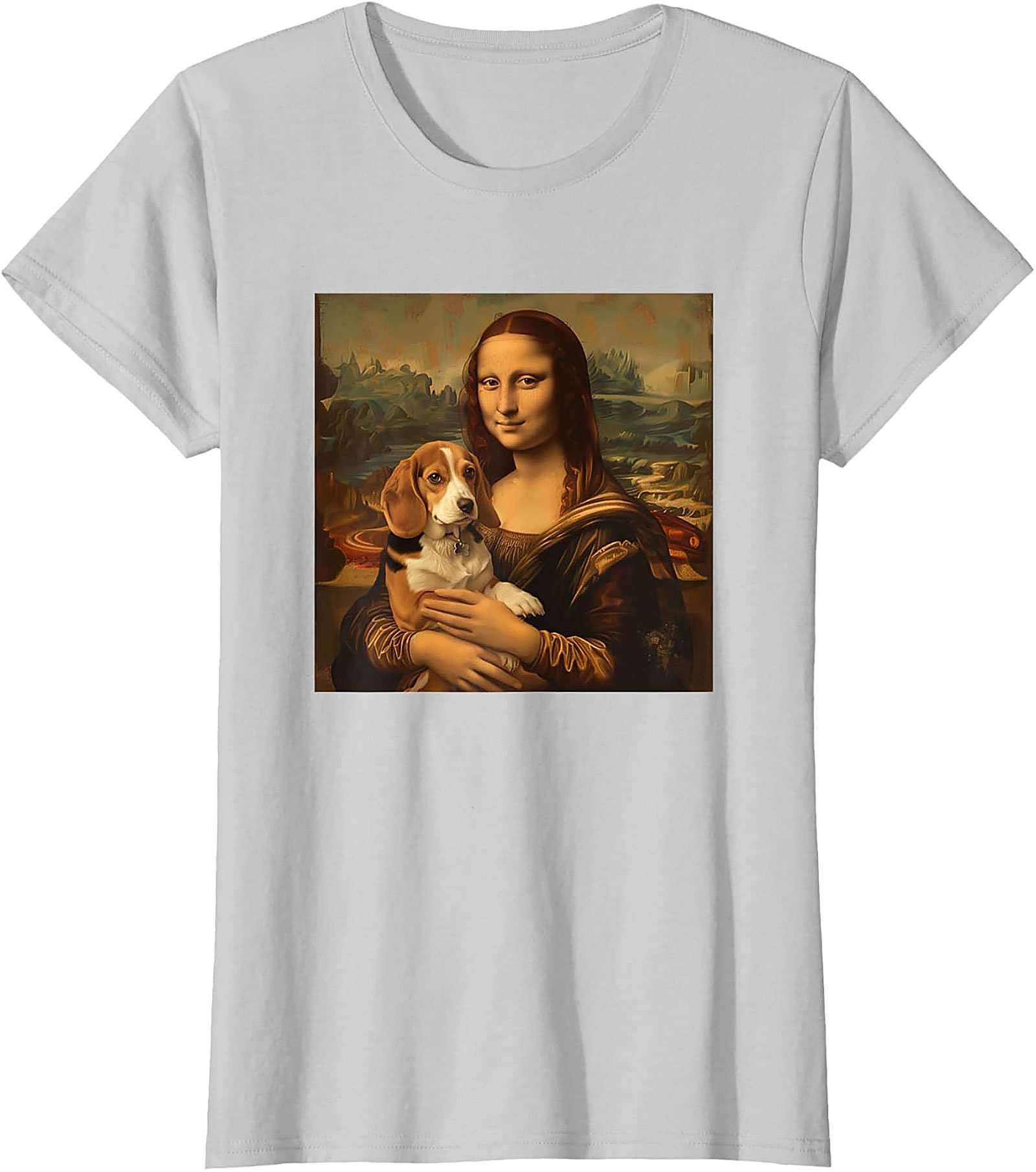 The Mona Beagle T-Shirt: Funny Dog Art Graphic Tee