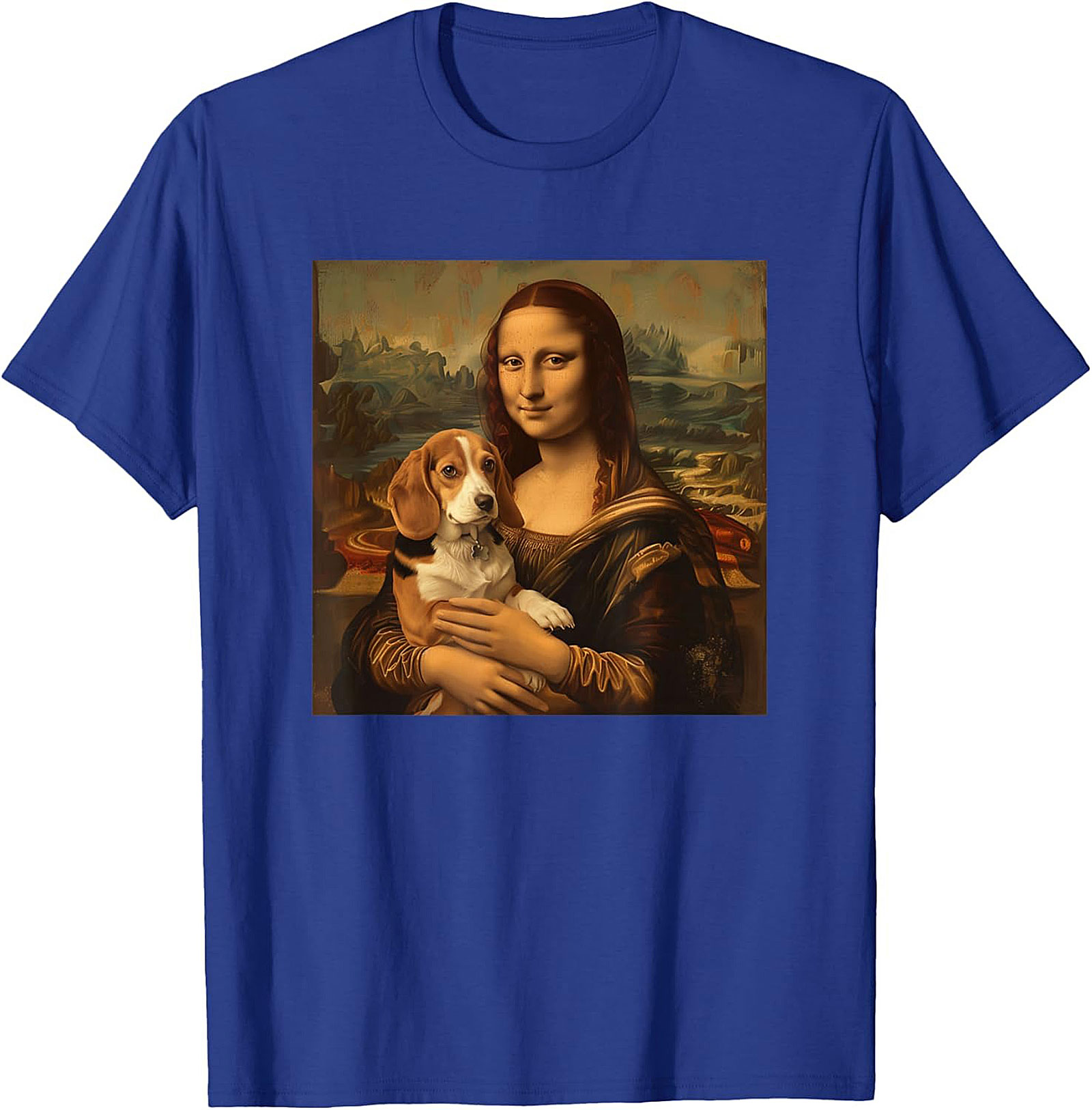 The Mona Beagle T-Shirt: Funny Dog Art Graphic Tee