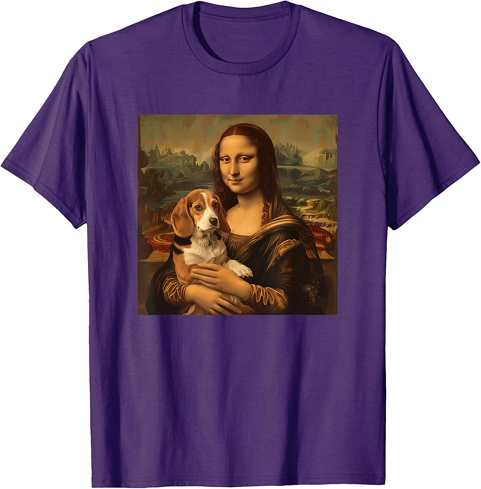 The Mona Beagle T-Shirt: Funny Dog Art Graphic Tee