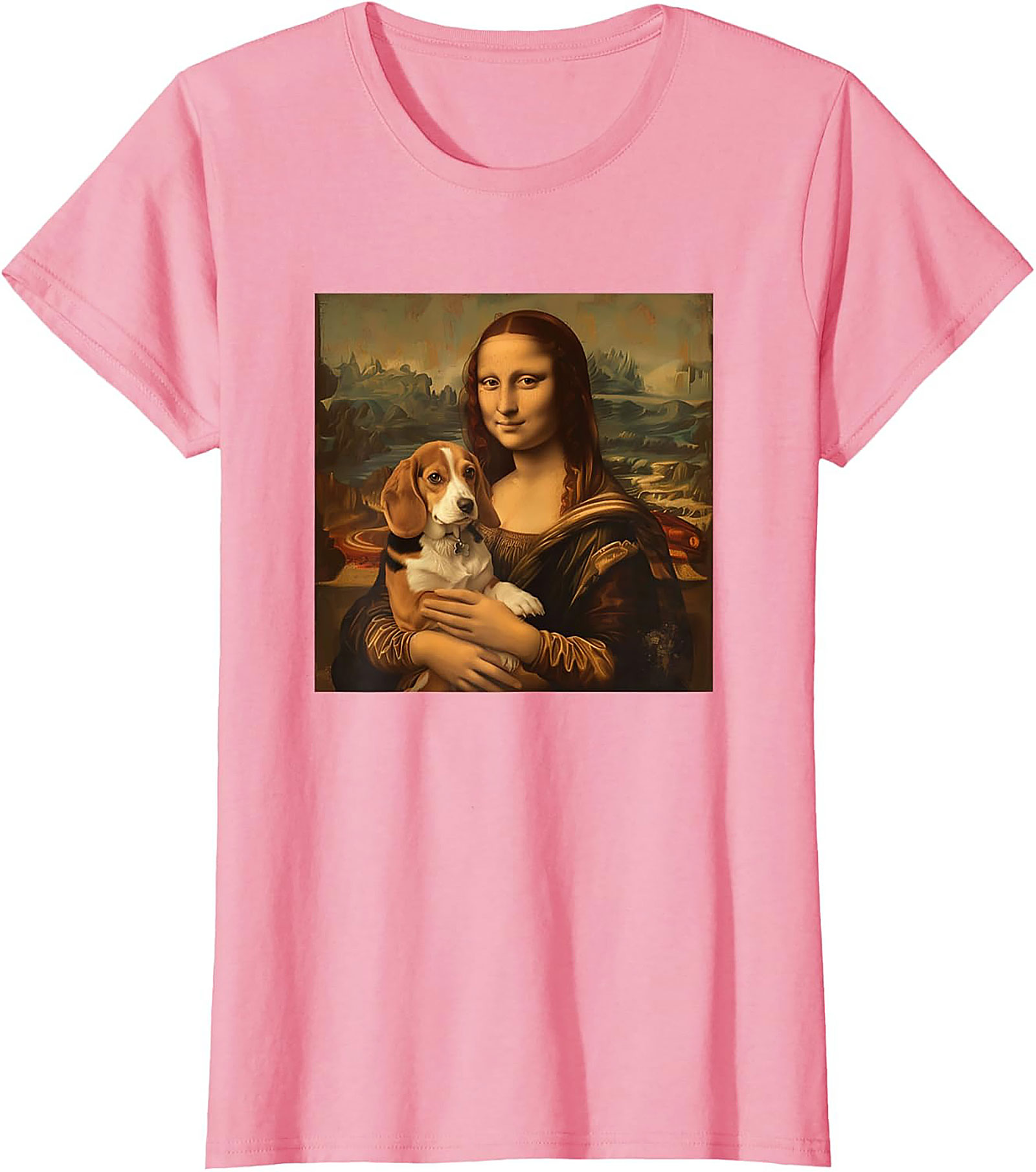 The Mona Beagle T-Shirt: Funny Dog Art Graphic Tee