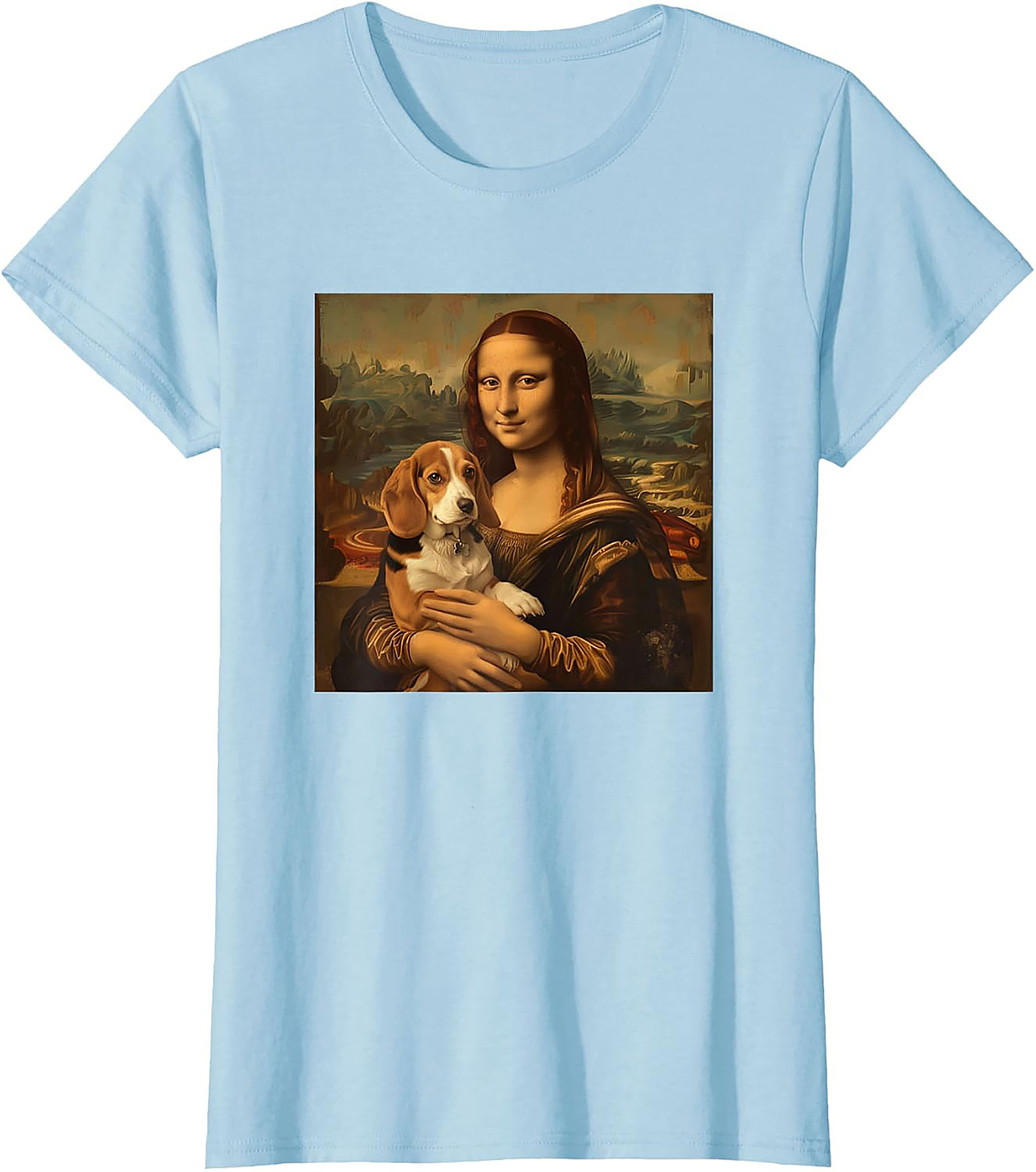 The Mona Beagle T-Shirt: Funny Dog Art Graphic Tee