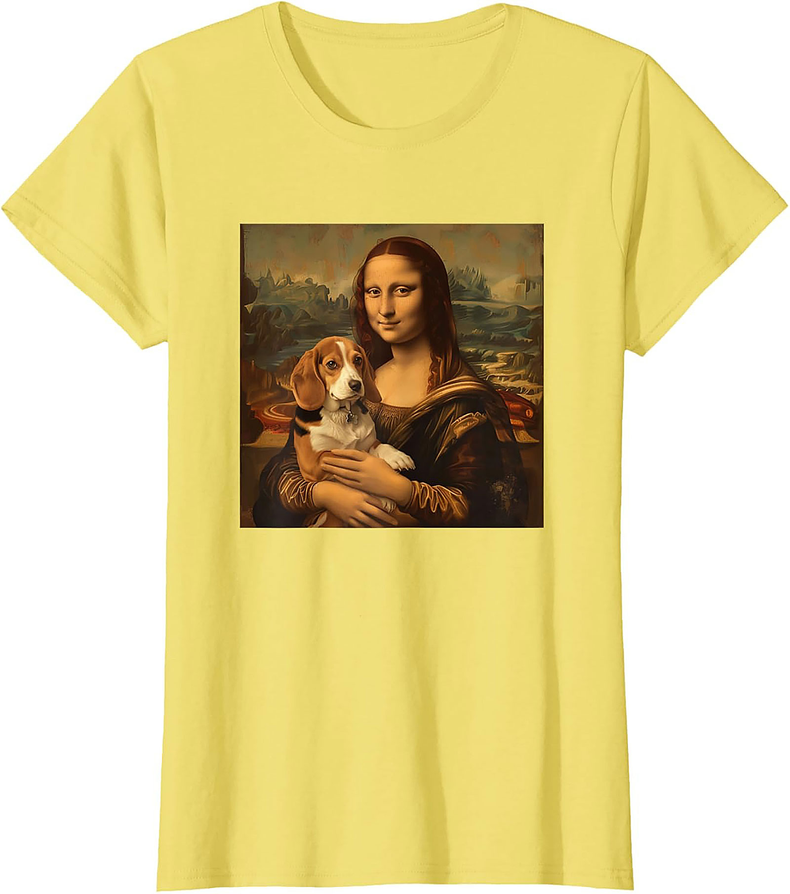 The Mona Beagle T-Shirt: Funny Dog Art Graphic Tee