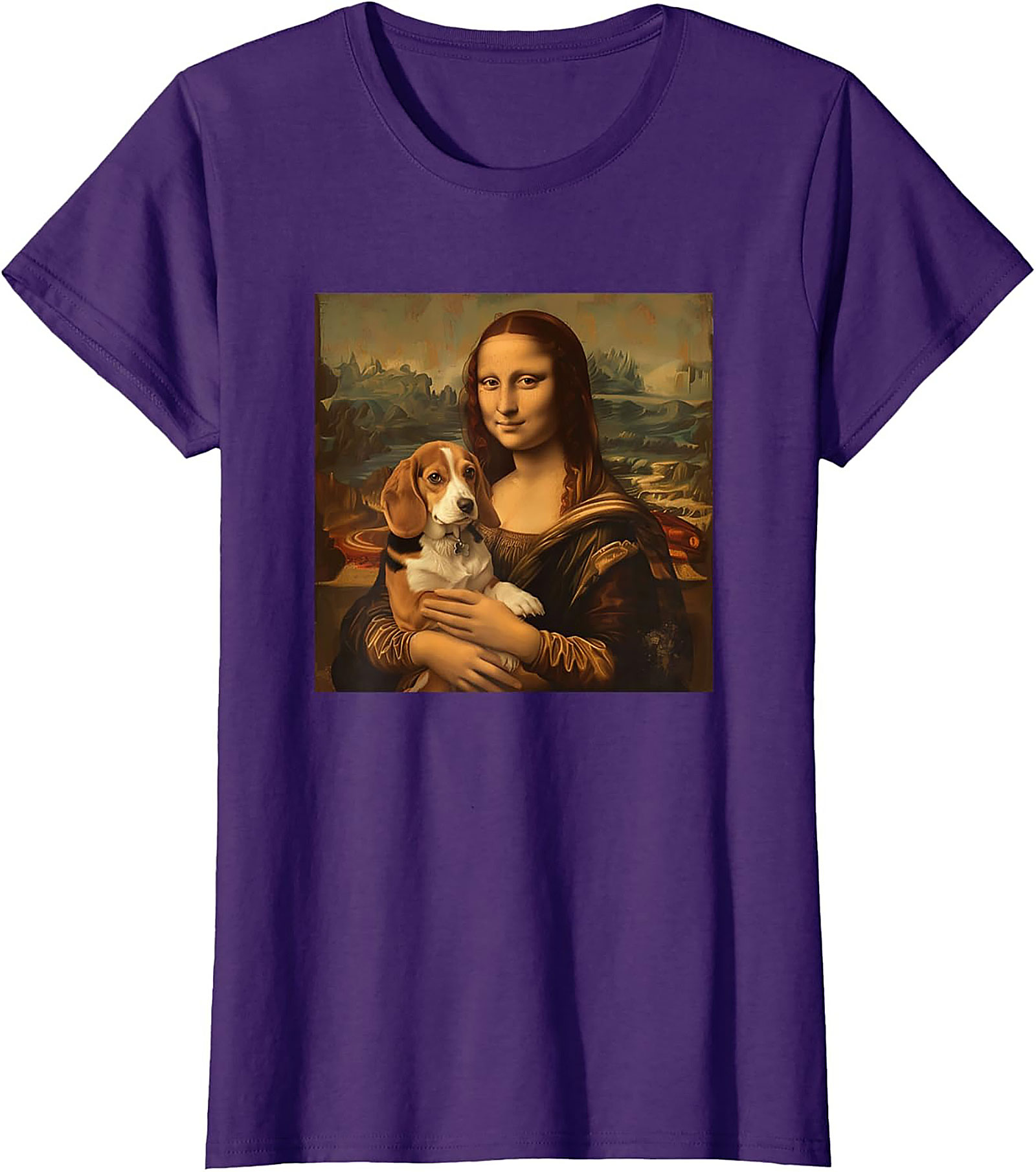 The Mona Beagle T-Shirt: Funny Dog Art Graphic Tee