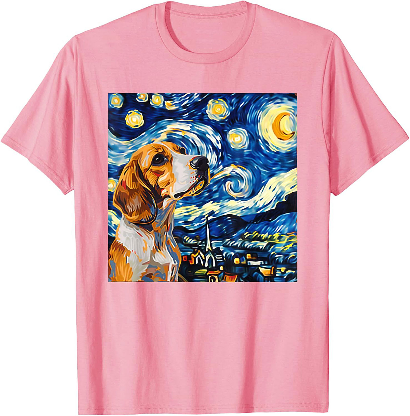 Beagle Starry Night Graphic Tee | The Canine Van Gogh Dog Lover Shirt