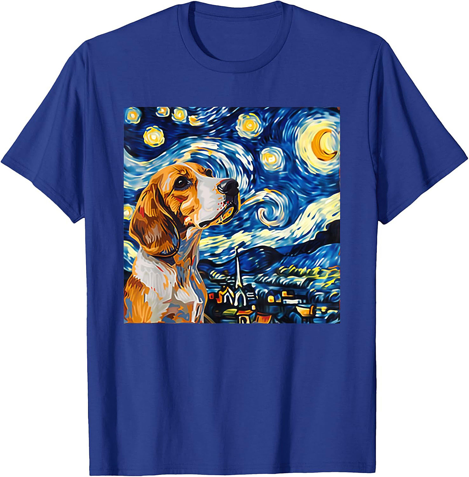 Beagle Starry Night Graphic Tee | The Canine Van Gogh Dog Lover Shirt