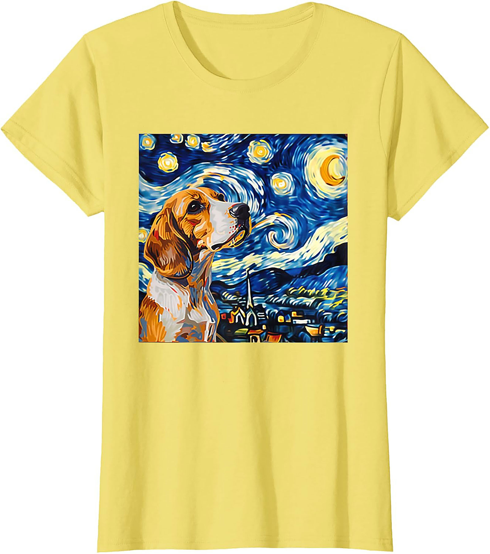 Beagle Starry Night Graphic Tee | The Canine Van Gogh Dog Lover Shirt