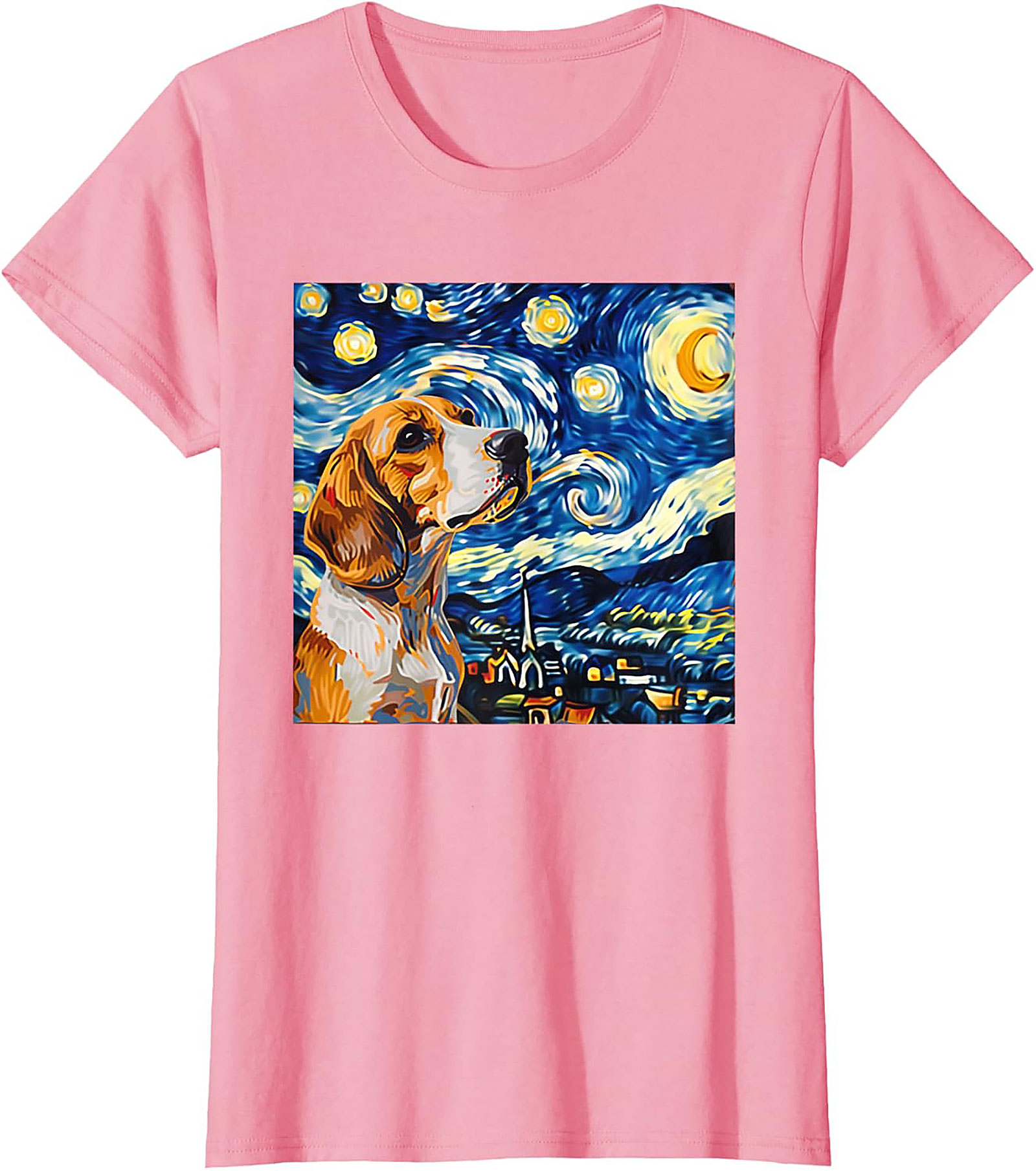 Beagle Starry Night Graphic Tee | The Canine Van Gogh Dog Lover Shirt