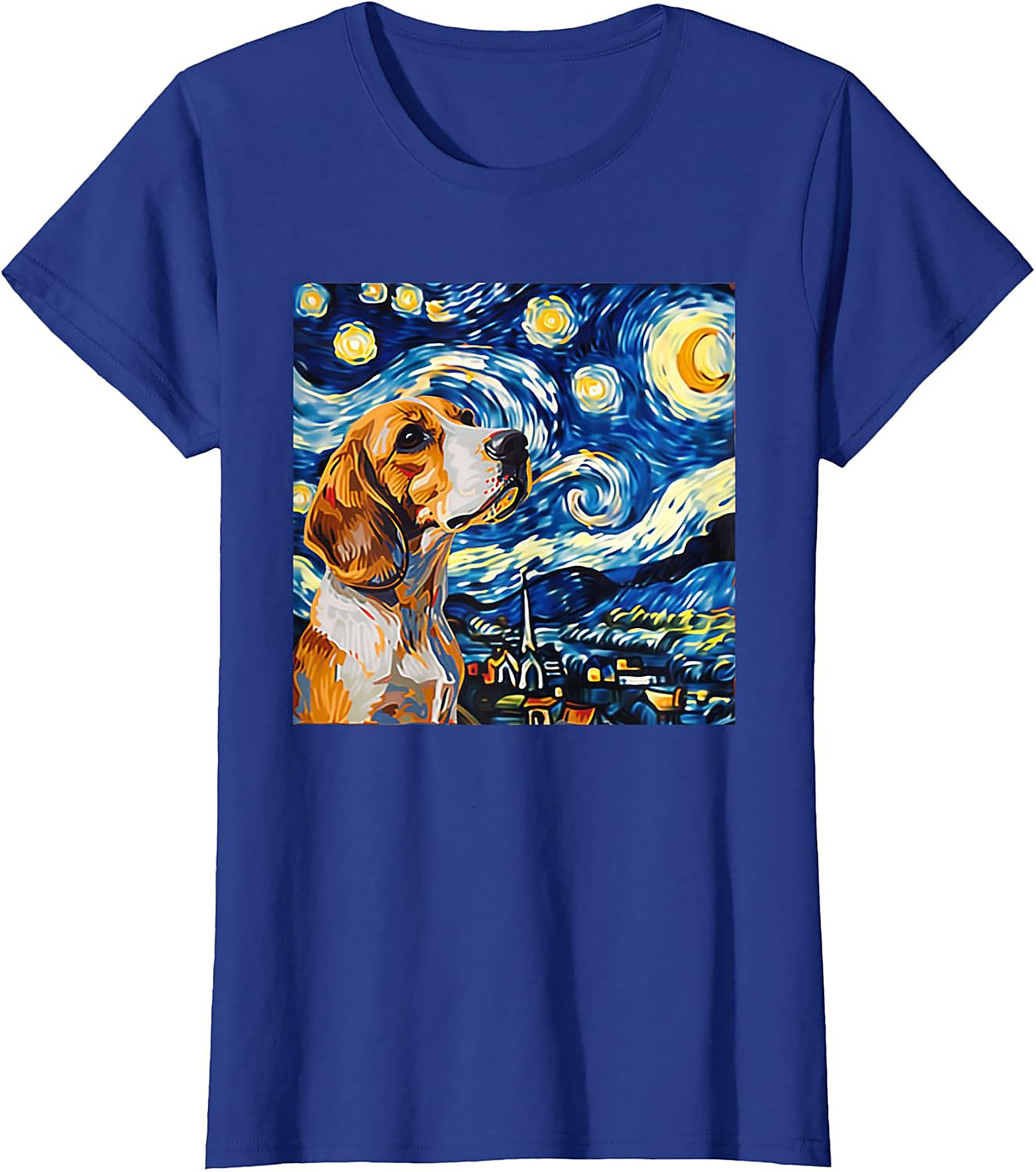 Beagle Starry Night Graphic Tee | The Canine Van Gogh Dog Lover Shirt