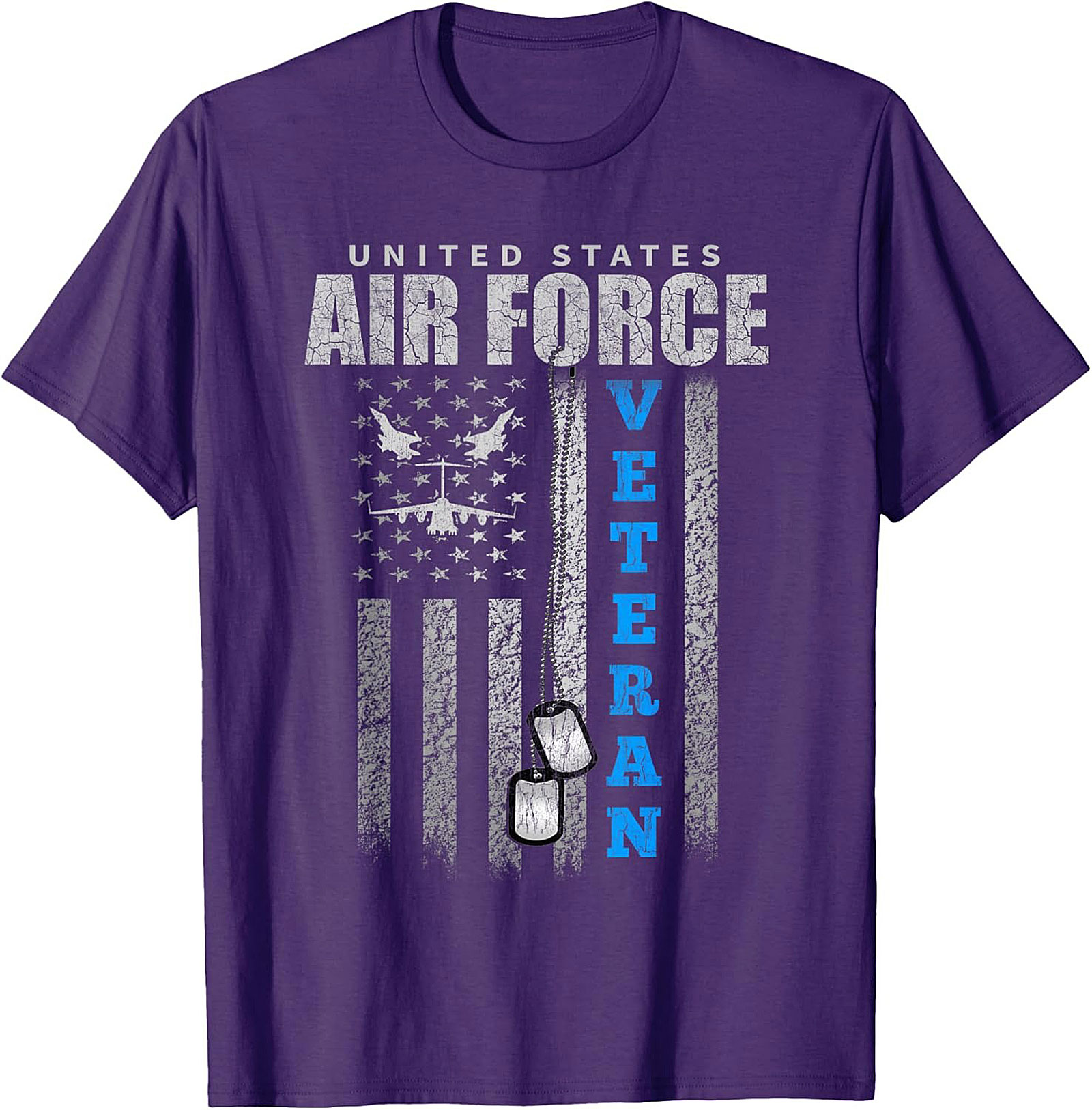Air Force Veteran T-shirt | Distressed Flag Graphic Tee