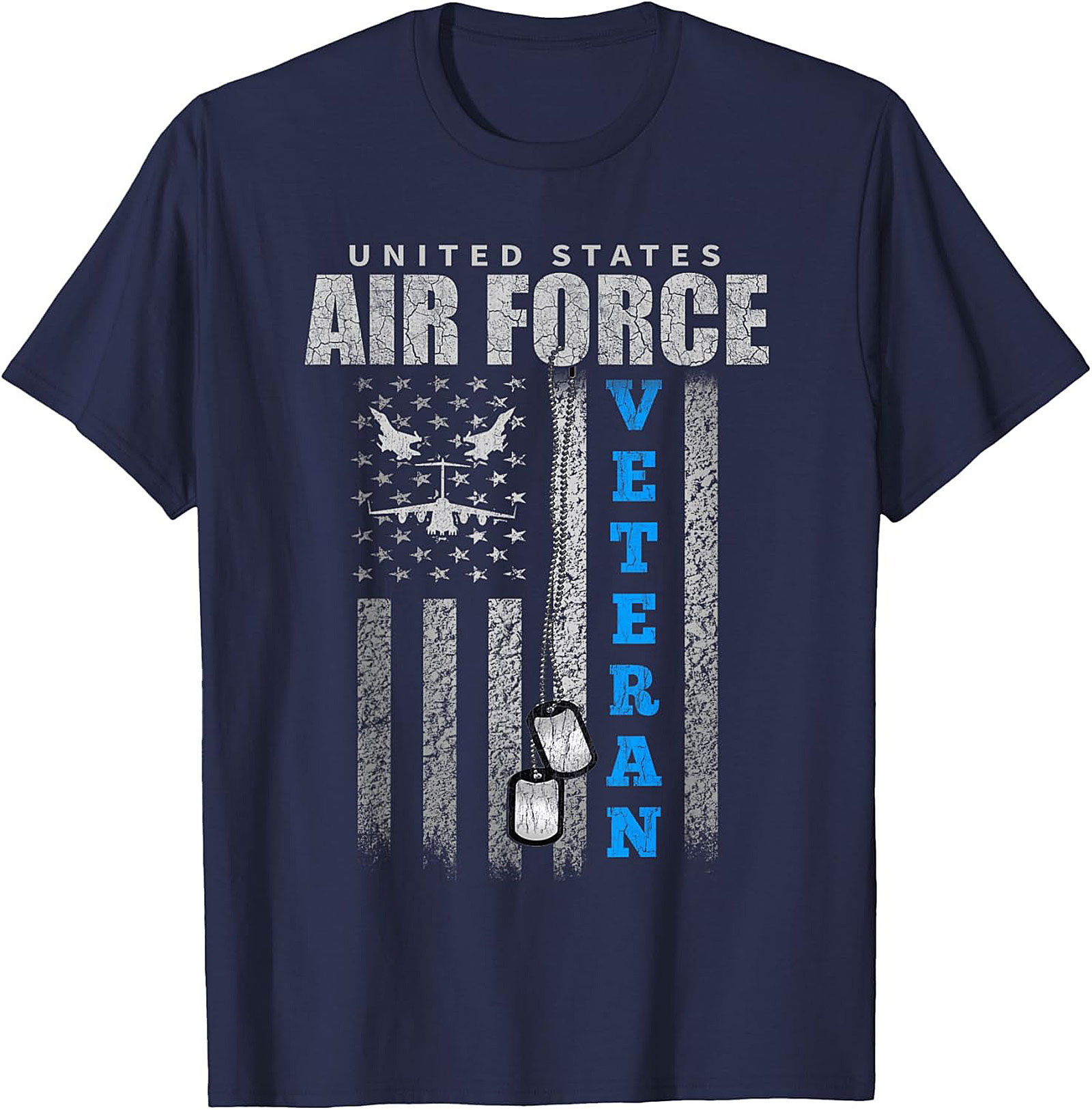 Air Force Veteran T-shirt | Distressed Flag Graphic Tee