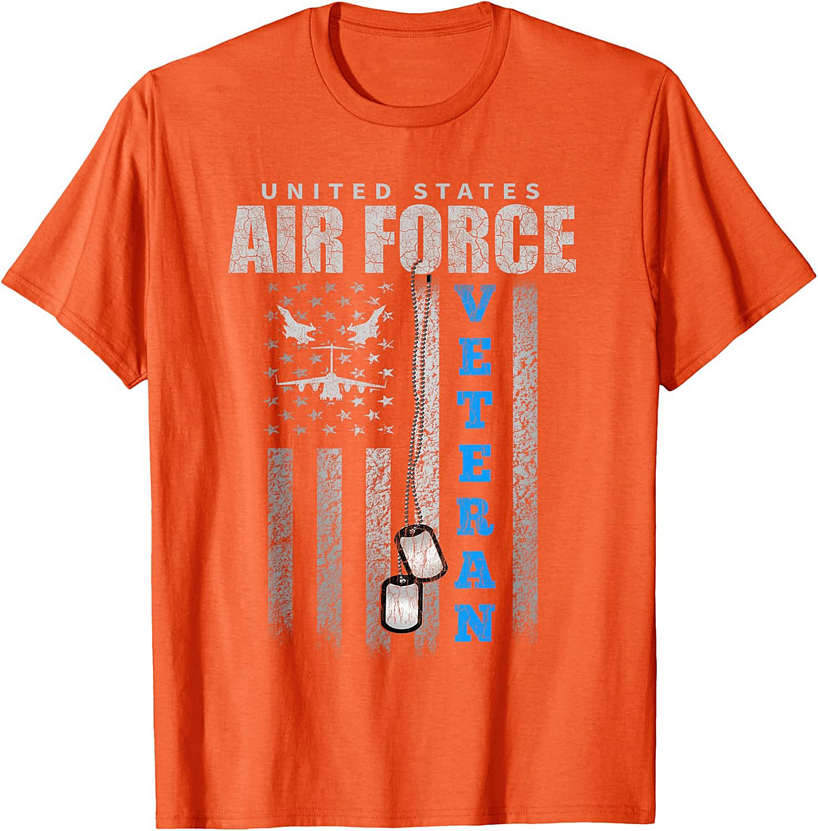 Air Force Veteran T-shirt | Distressed Flag Graphic Tee
