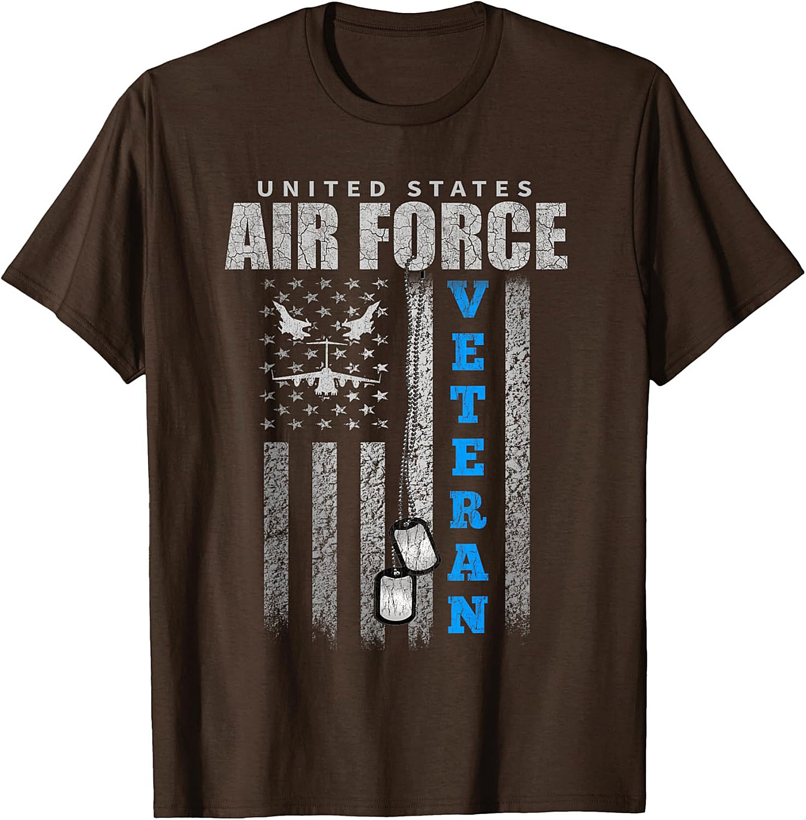 Air Force Veteran T-shirt | Distressed Flag Graphic Tee