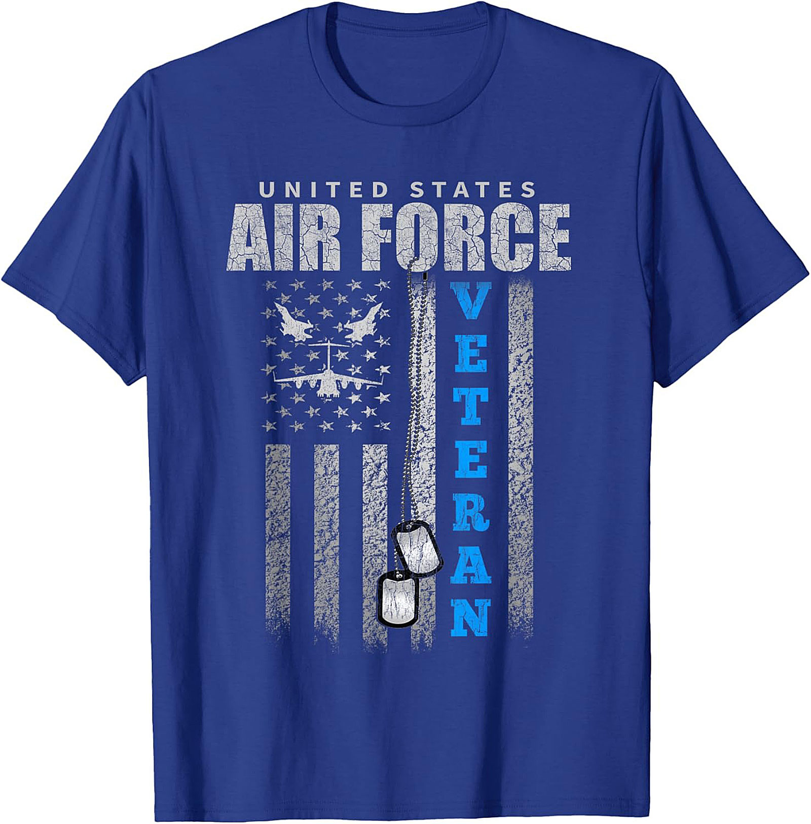 Air Force Veteran T-shirt | Distressed Flag Graphic Tee