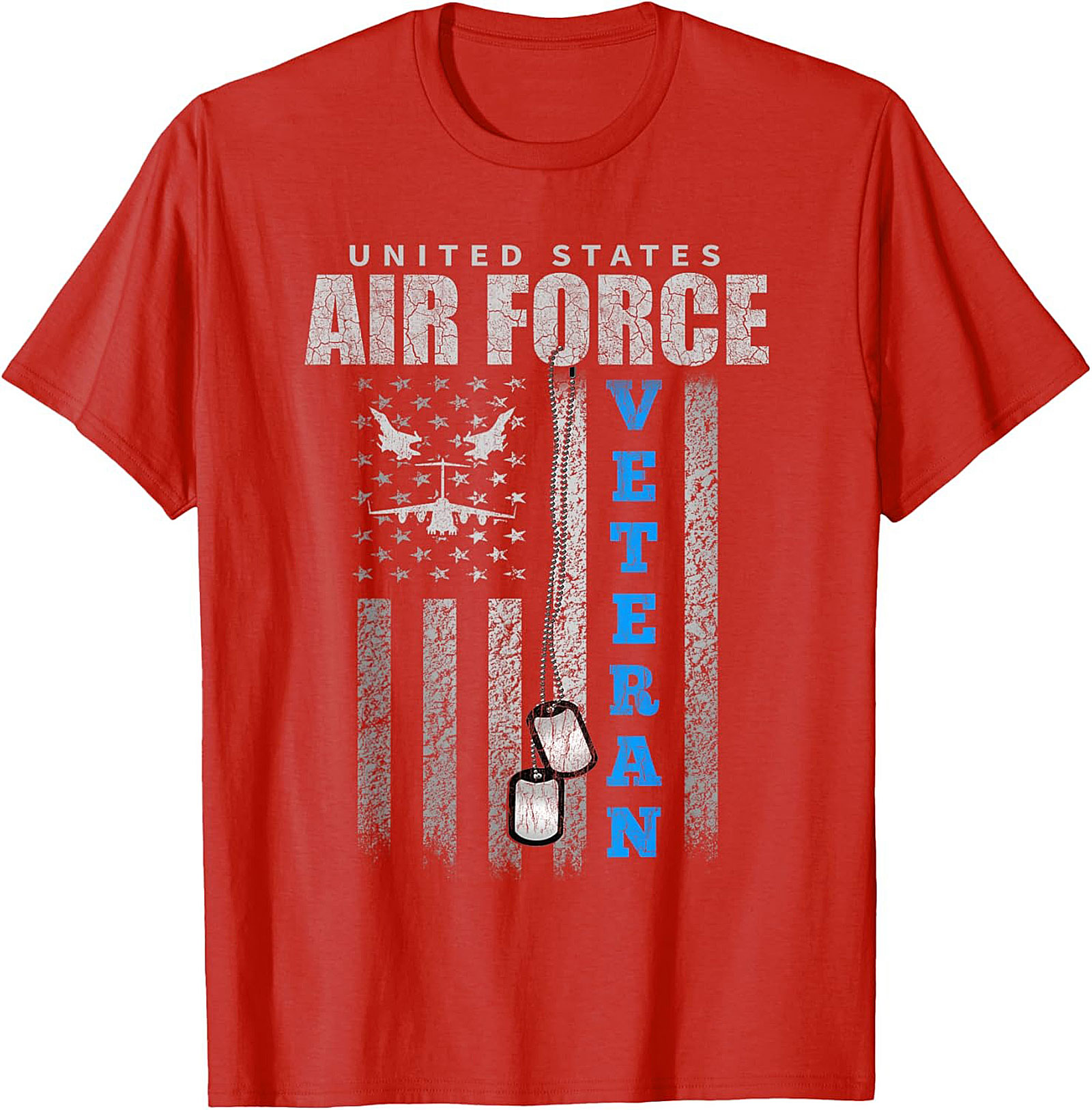 Air Force Veteran T-shirt | Distressed Flag Graphic Tee