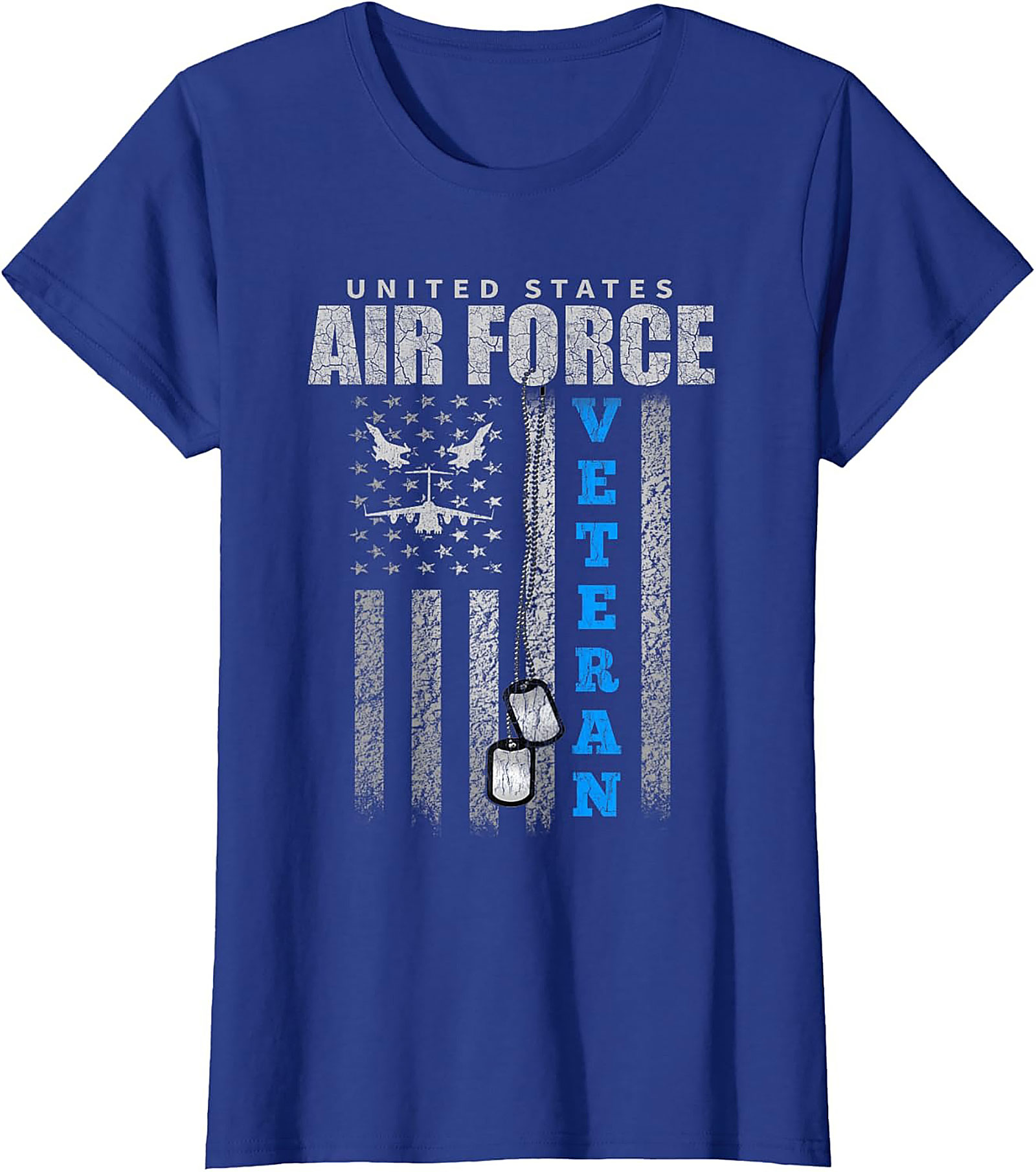 Air Force Veteran T-shirt | Distressed Flag Graphic Tee