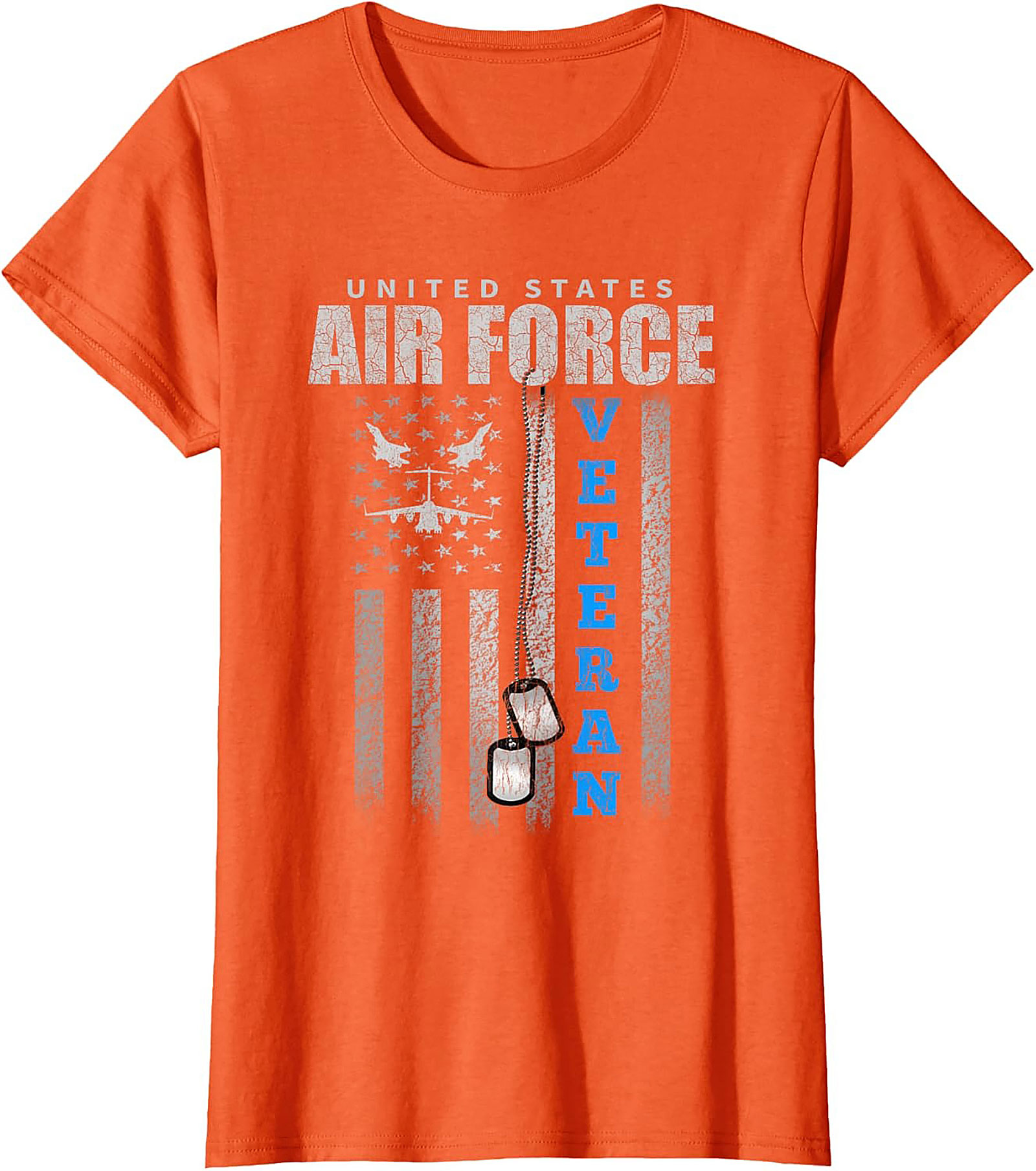 Air Force Veteran T-shirt | Distressed Flag Graphic Tee