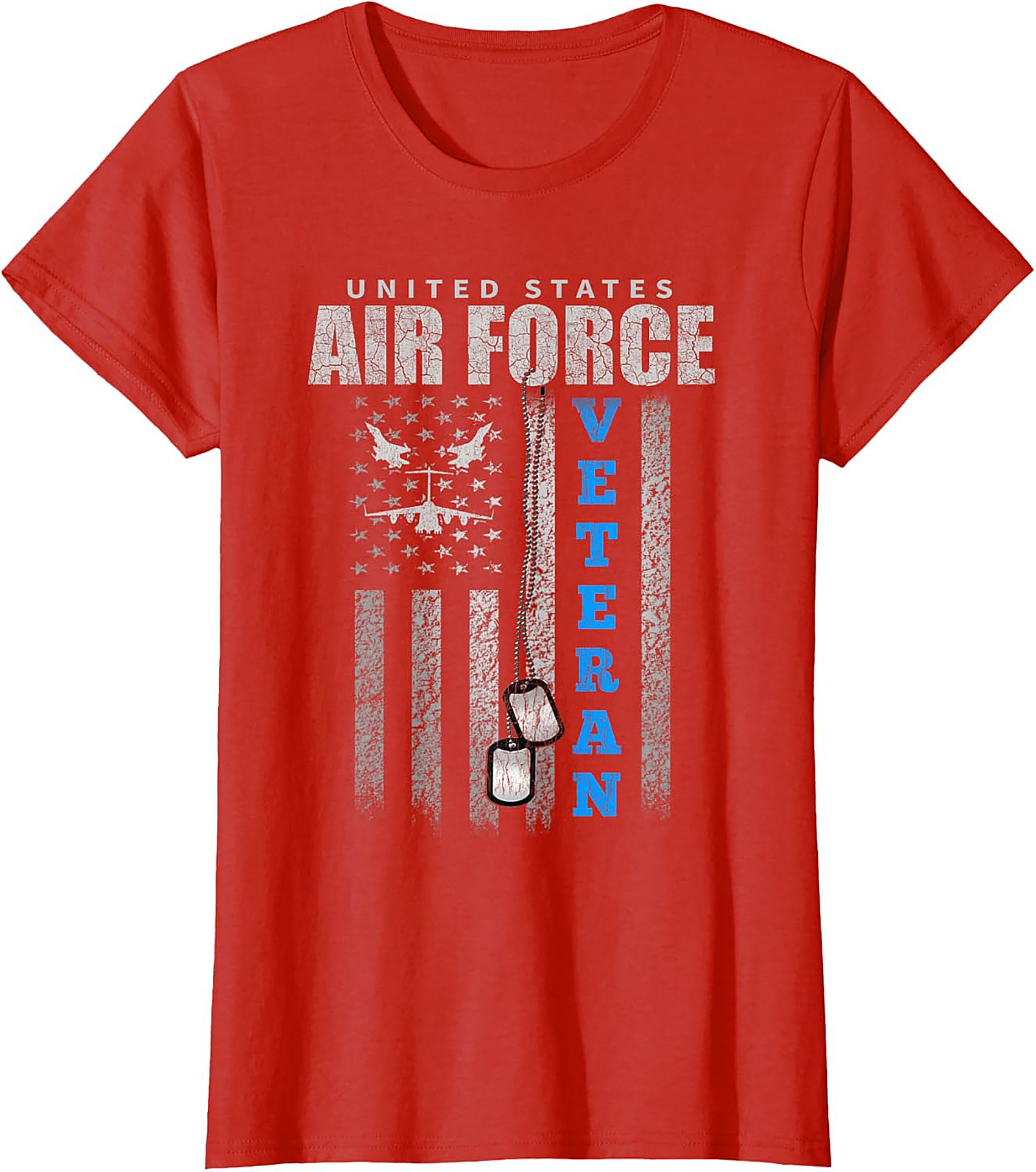 Air Force Veteran T-shirt | Distressed Flag Graphic Tee