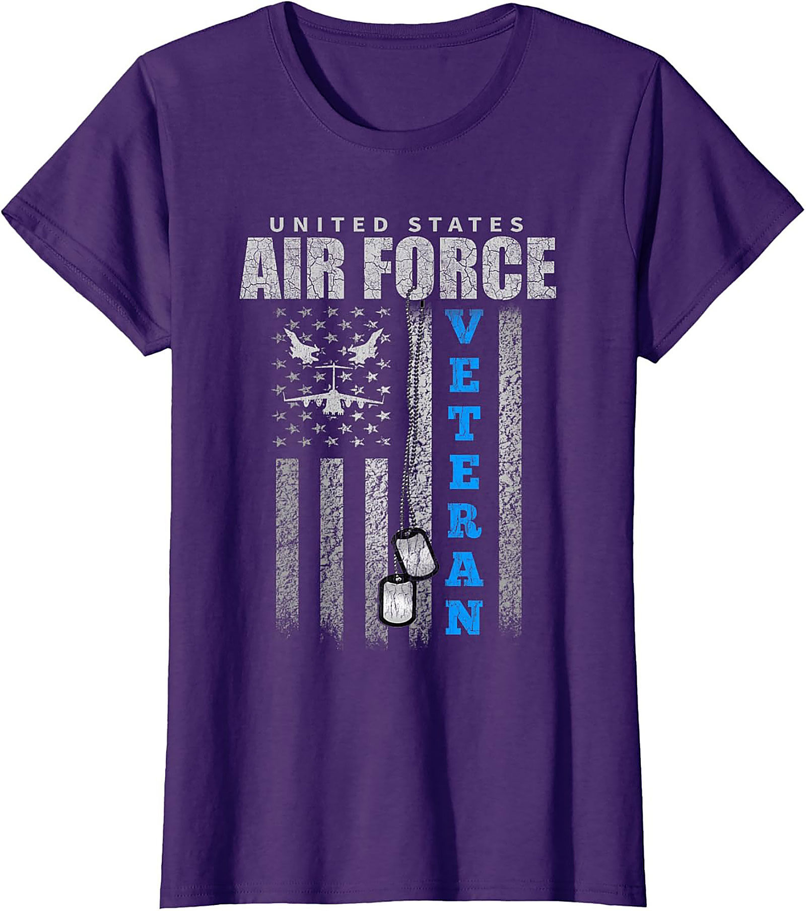 Air Force Veteran T-shirt | Distressed Flag Graphic Tee