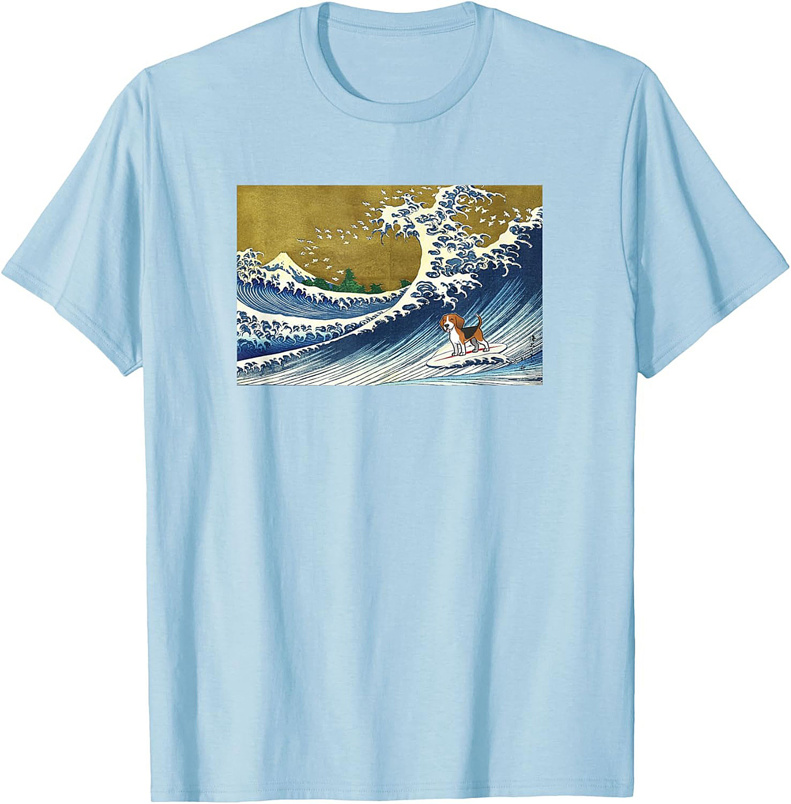 The Great Beagle Wave Surfing Graphic Tee | Funny Dog Art Shirt