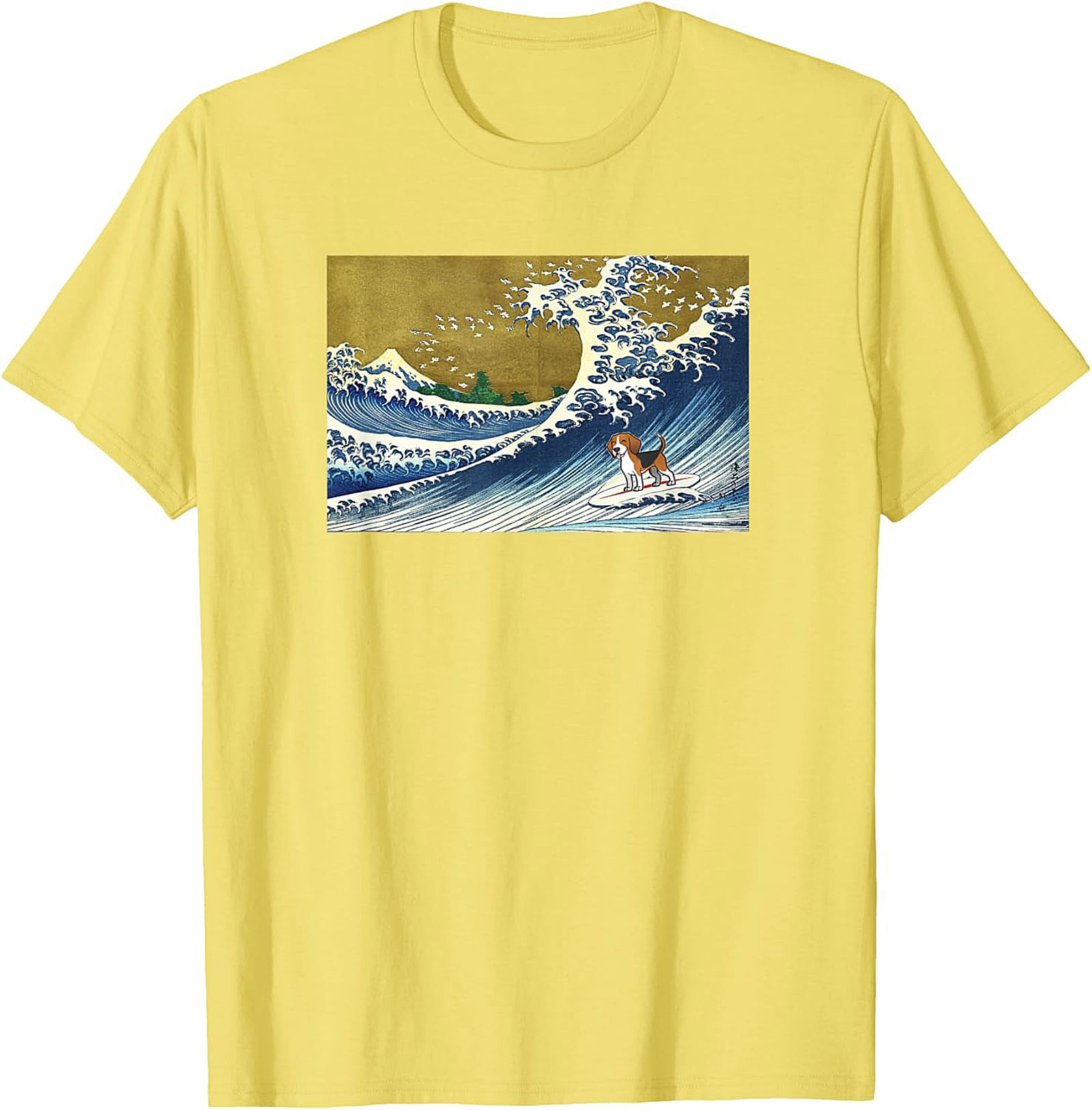 The Great Beagle Wave Surfing Graphic Tee | Funny Dog Art Shirt