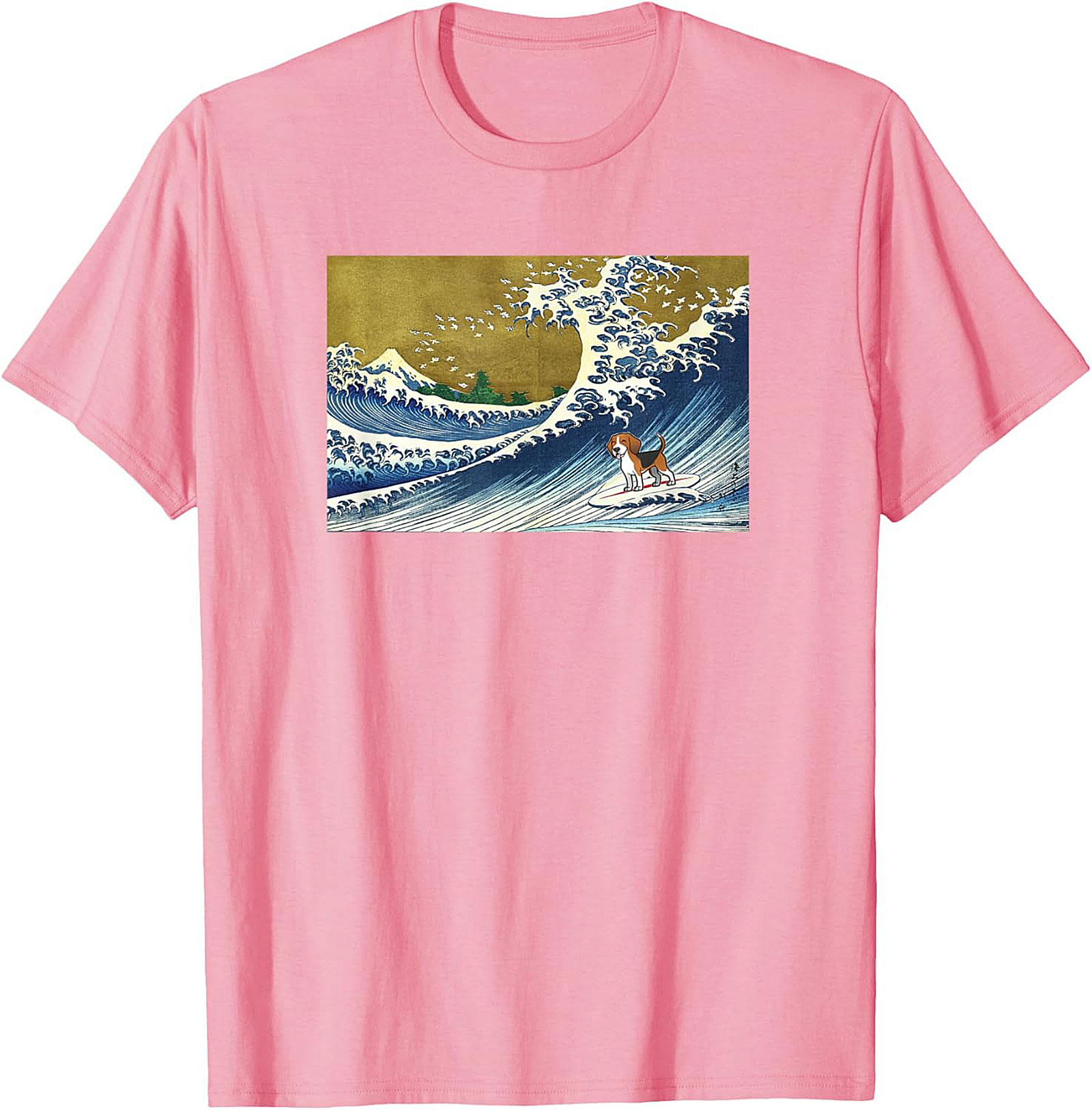 The Great Beagle Wave Surfing Graphic Tee | Funny Dog Art Shirt