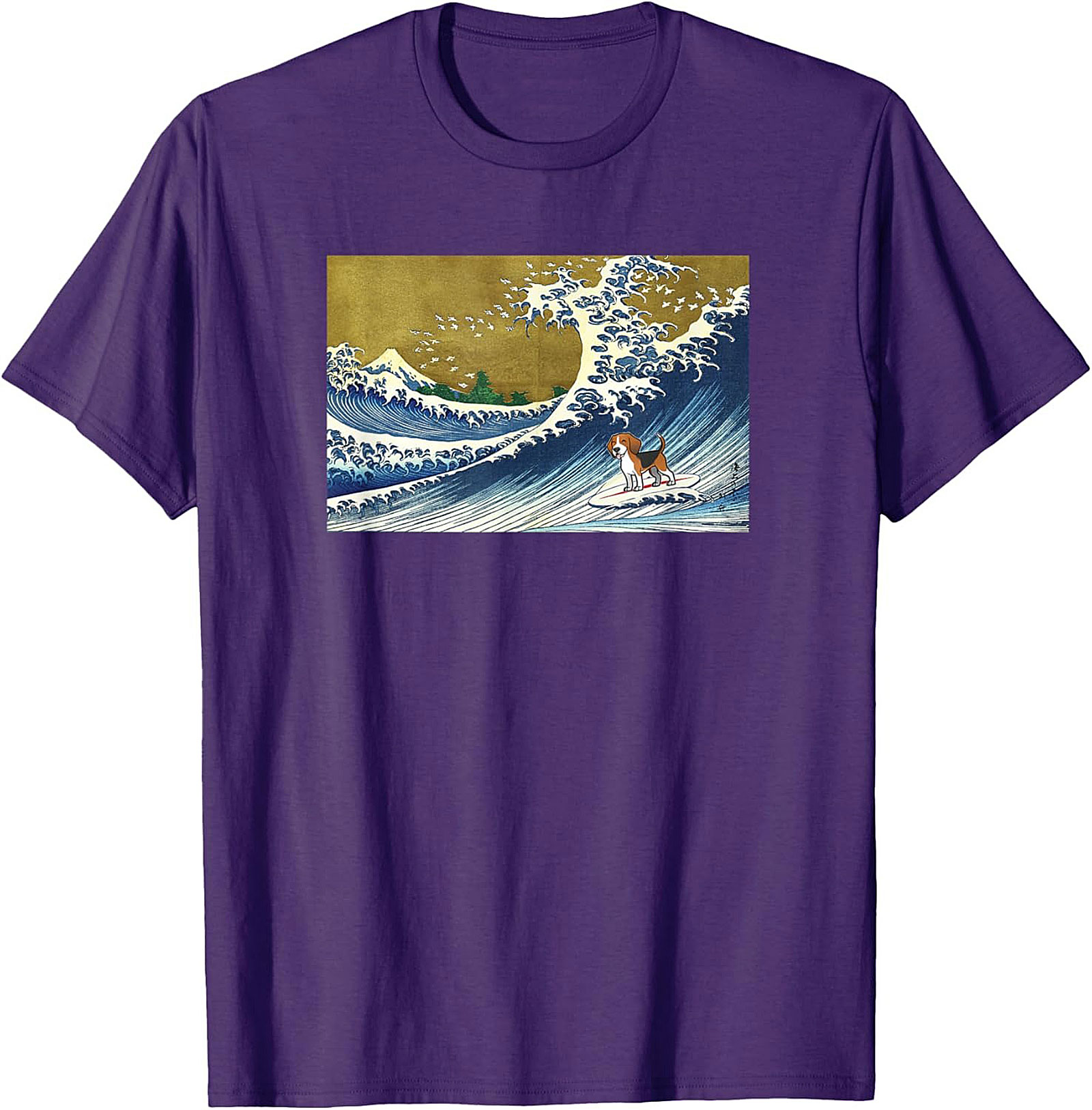 The Great Beagle Wave Surfing Graphic Tee | Funny Dog Art Shirt