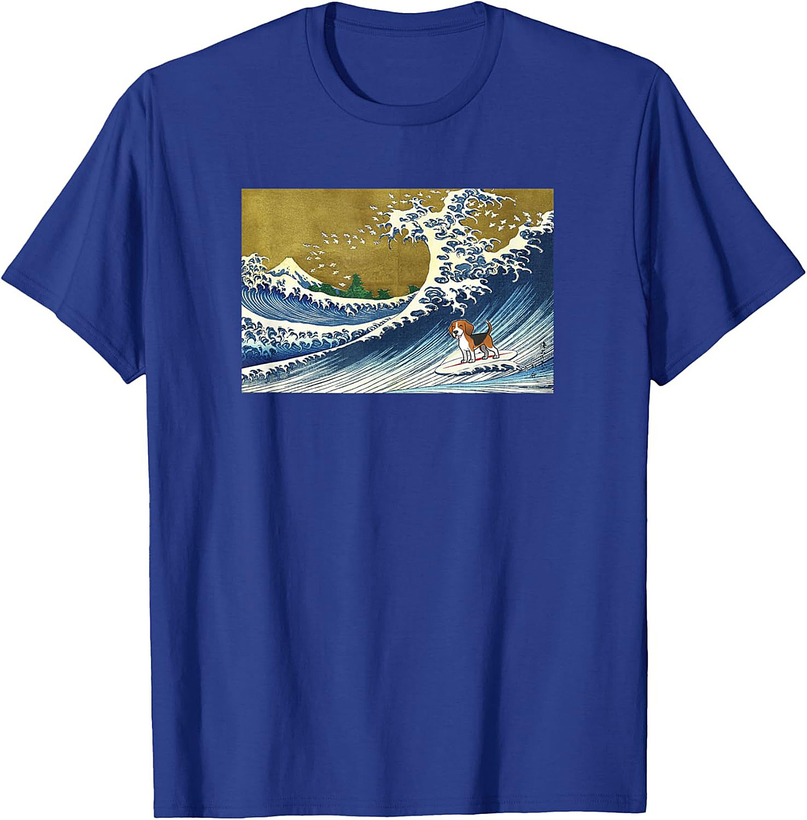 The Great Beagle Wave Surfing Graphic Tee | Funny Dog Art Shirt