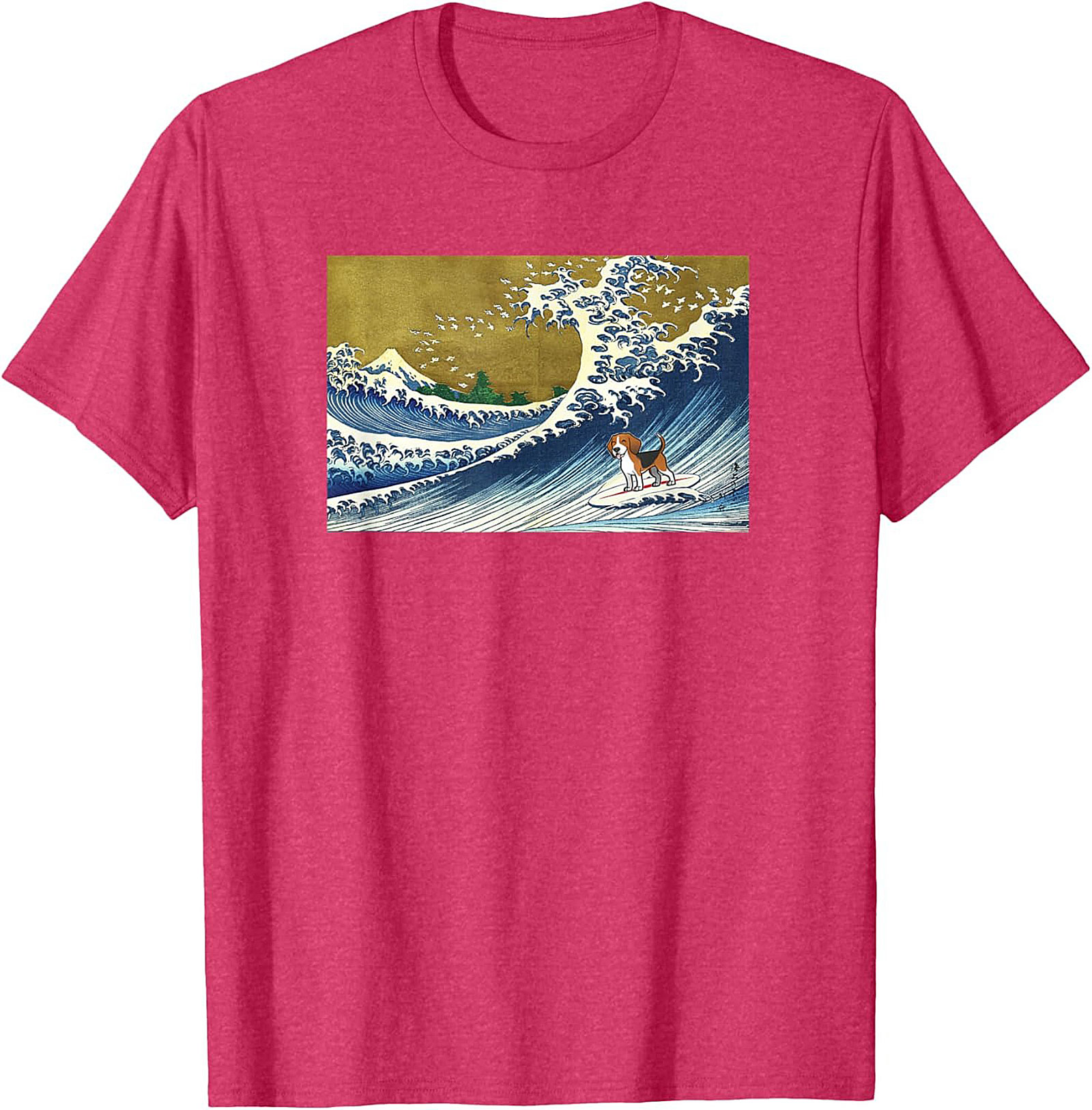 The Great Beagle Wave Surfing Graphic Tee | Funny Dog Art Shirt