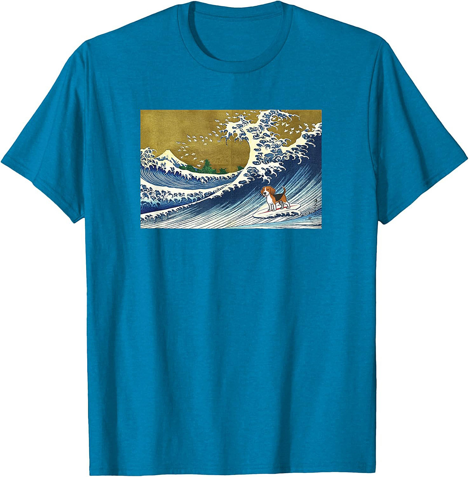 The Great Beagle Wave Surfing Graphic Tee | Funny Dog Art Shirt