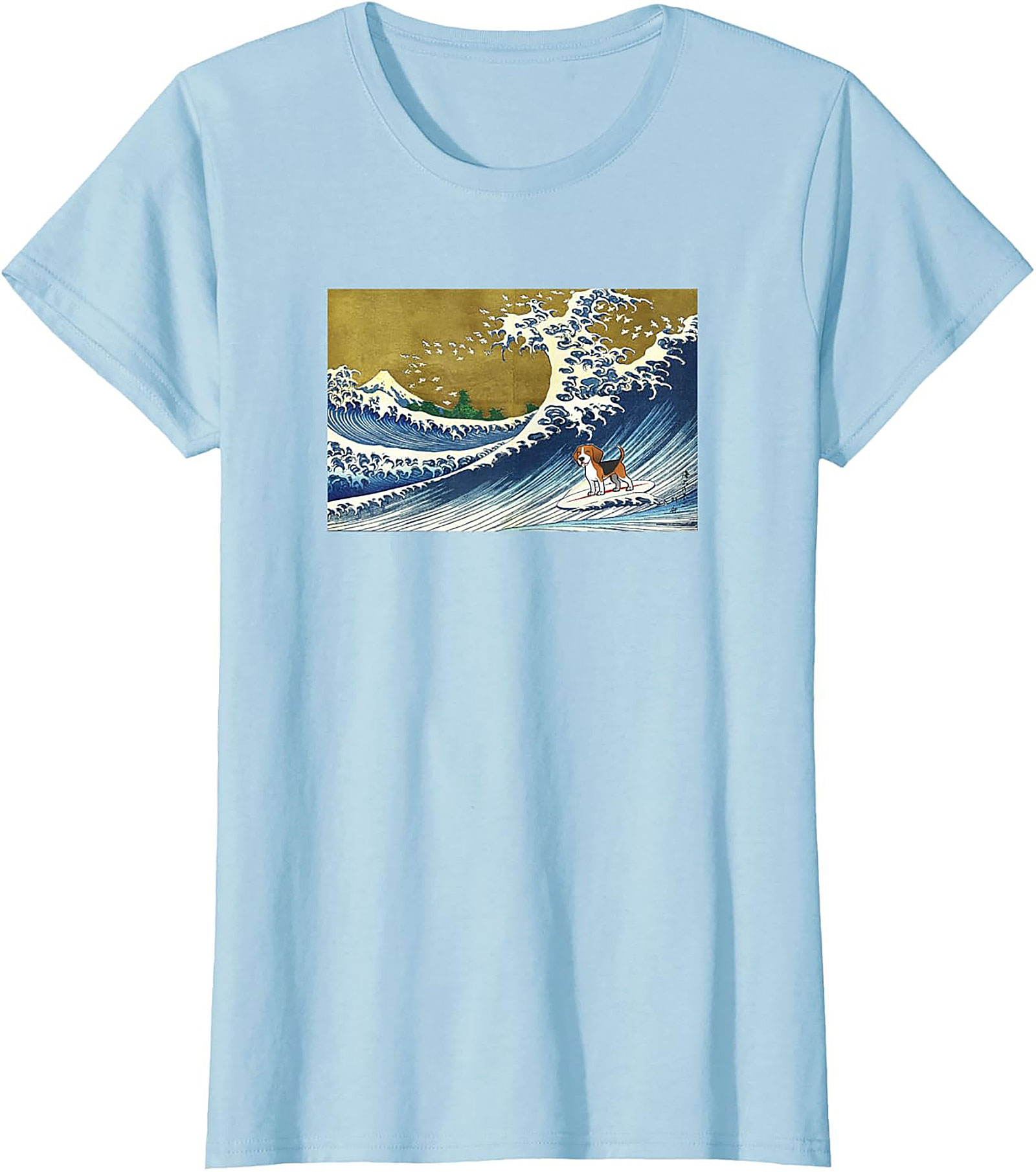The Great Beagle Wave Surfing Graphic Tee | Funny Dog Art Shirt