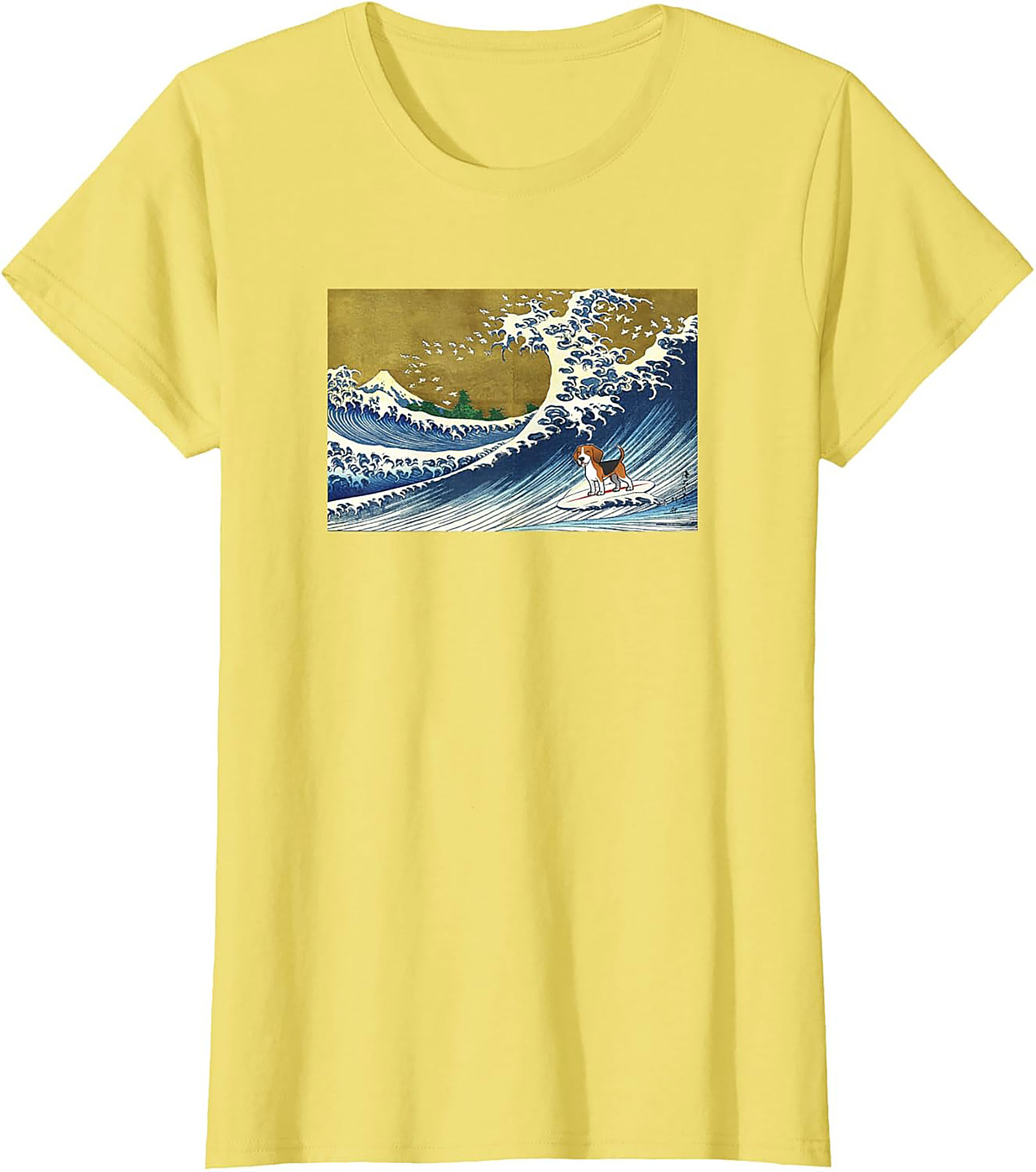 The Great Beagle Wave Surfing Graphic Tee | Funny Dog Art Shirt