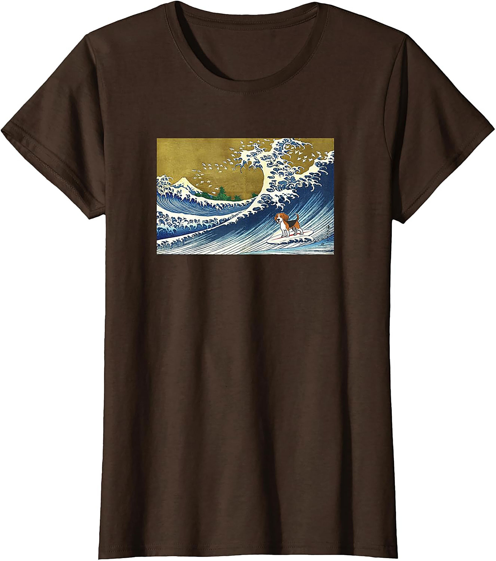 The Great Beagle Wave Surfing Graphic Tee | Funny Dog Art Shirt