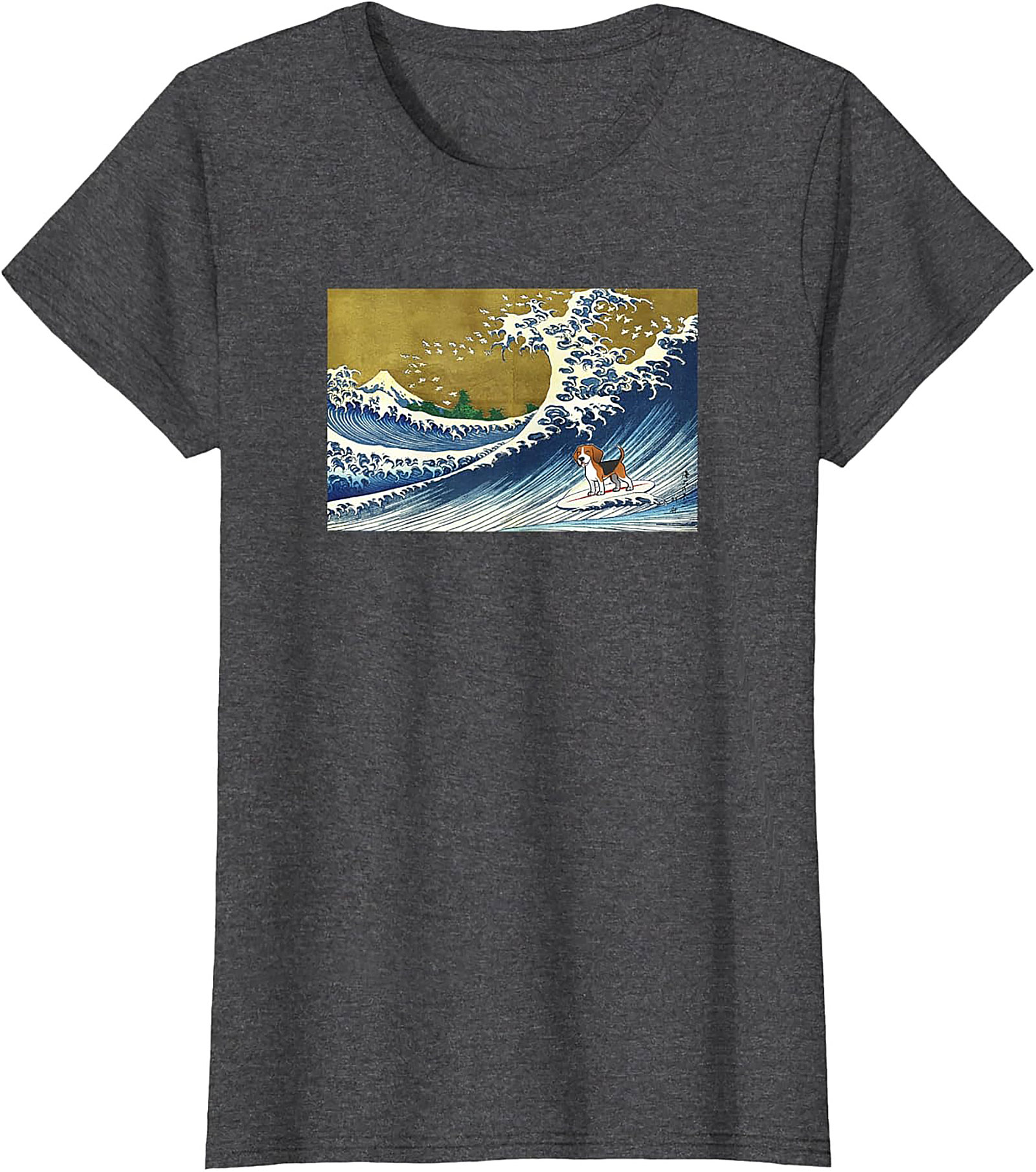 The Great Beagle Wave Surfing Graphic Tee | Funny Dog Art Shirt