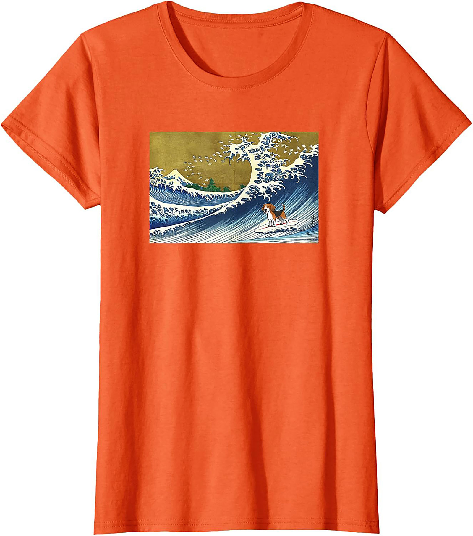 The Great Beagle Wave Surfing Graphic Tee | Funny Dog Art Shirt