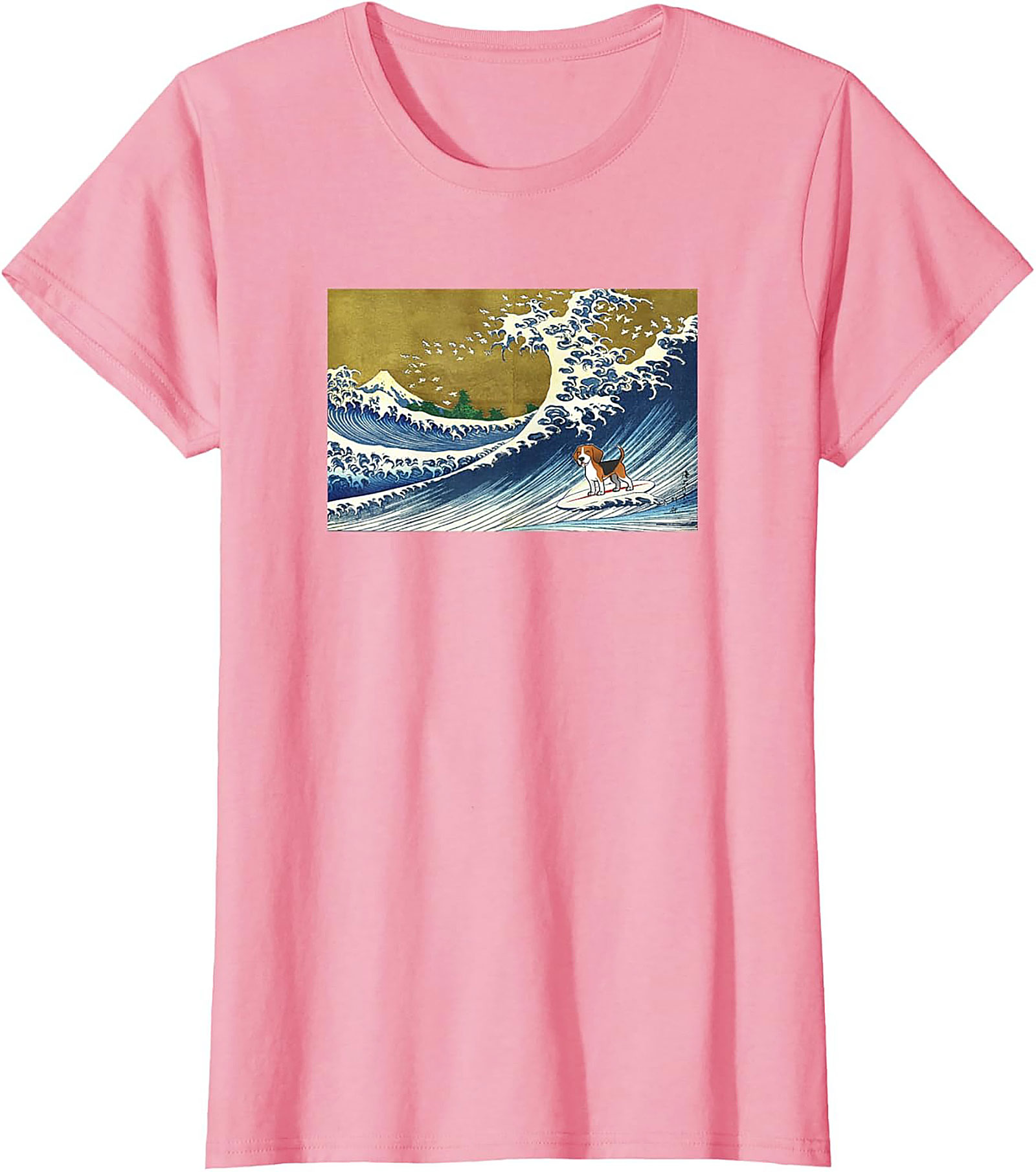 The Great Beagle Wave Surfing Graphic Tee | Funny Dog Art Shirt