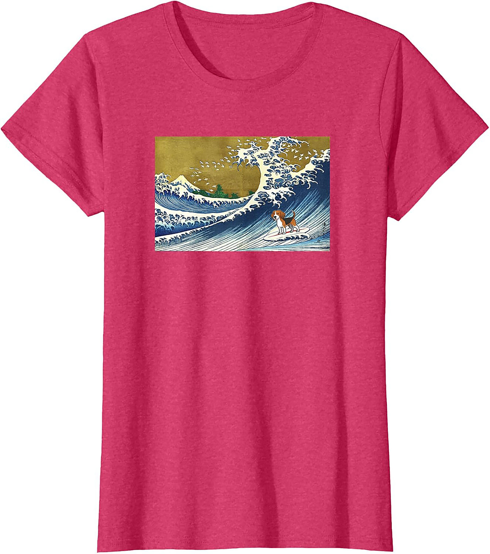 The Great Beagle Wave Surfing Graphic Tee | Funny Dog Art Shirt