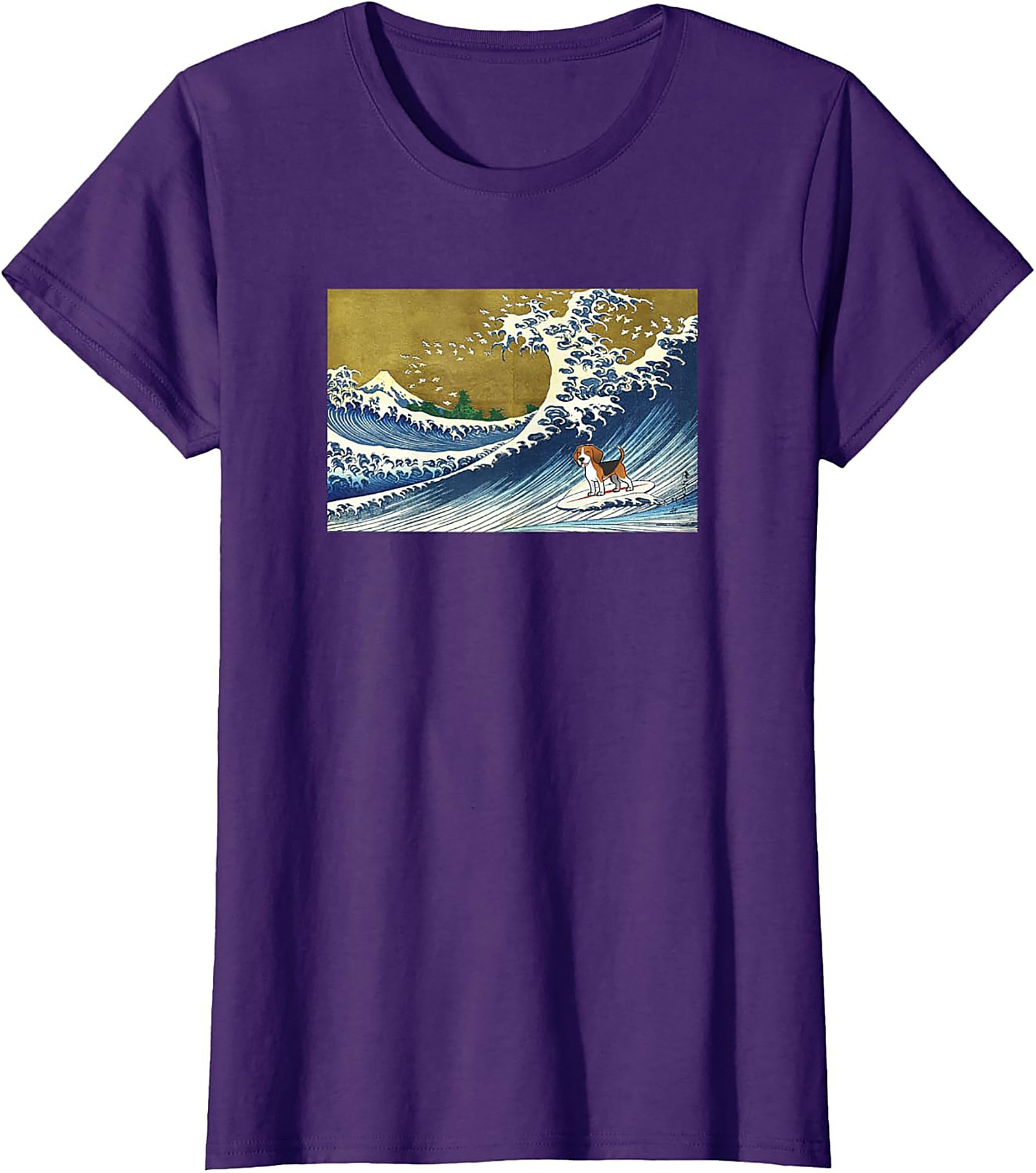 The Great Beagle Wave Surfing Graphic Tee | Funny Dog Art Shirt