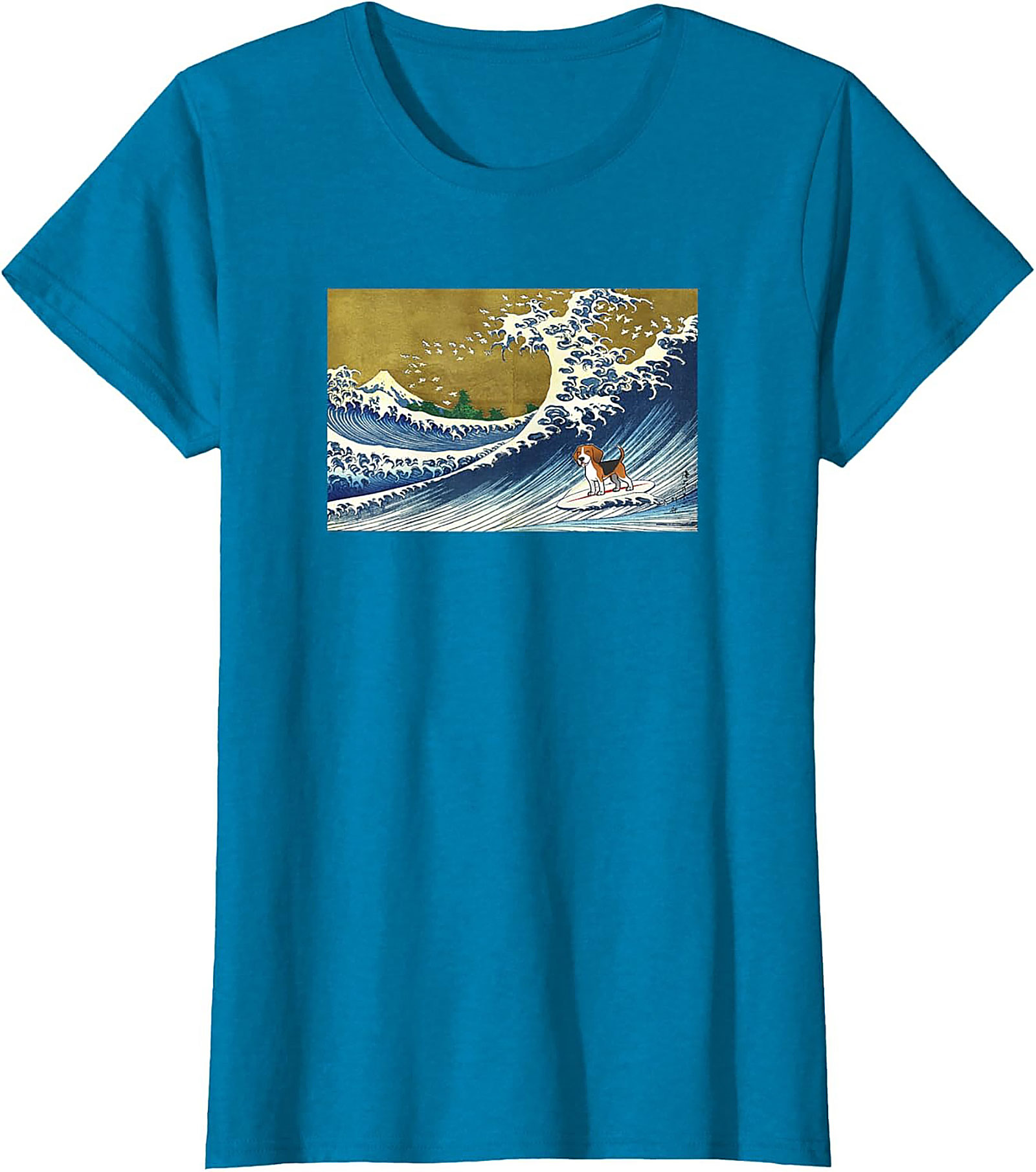 The Great Beagle Wave Surfing Graphic Tee | Funny Dog Art Shirt